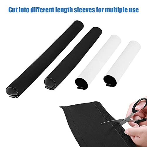 JOTO JOTO [4 Pack] 19-20 inch Beige Flexible Cable Management Sleeve Bundle with [2 Pack] 130" Cuttable Cable Management Sleeve