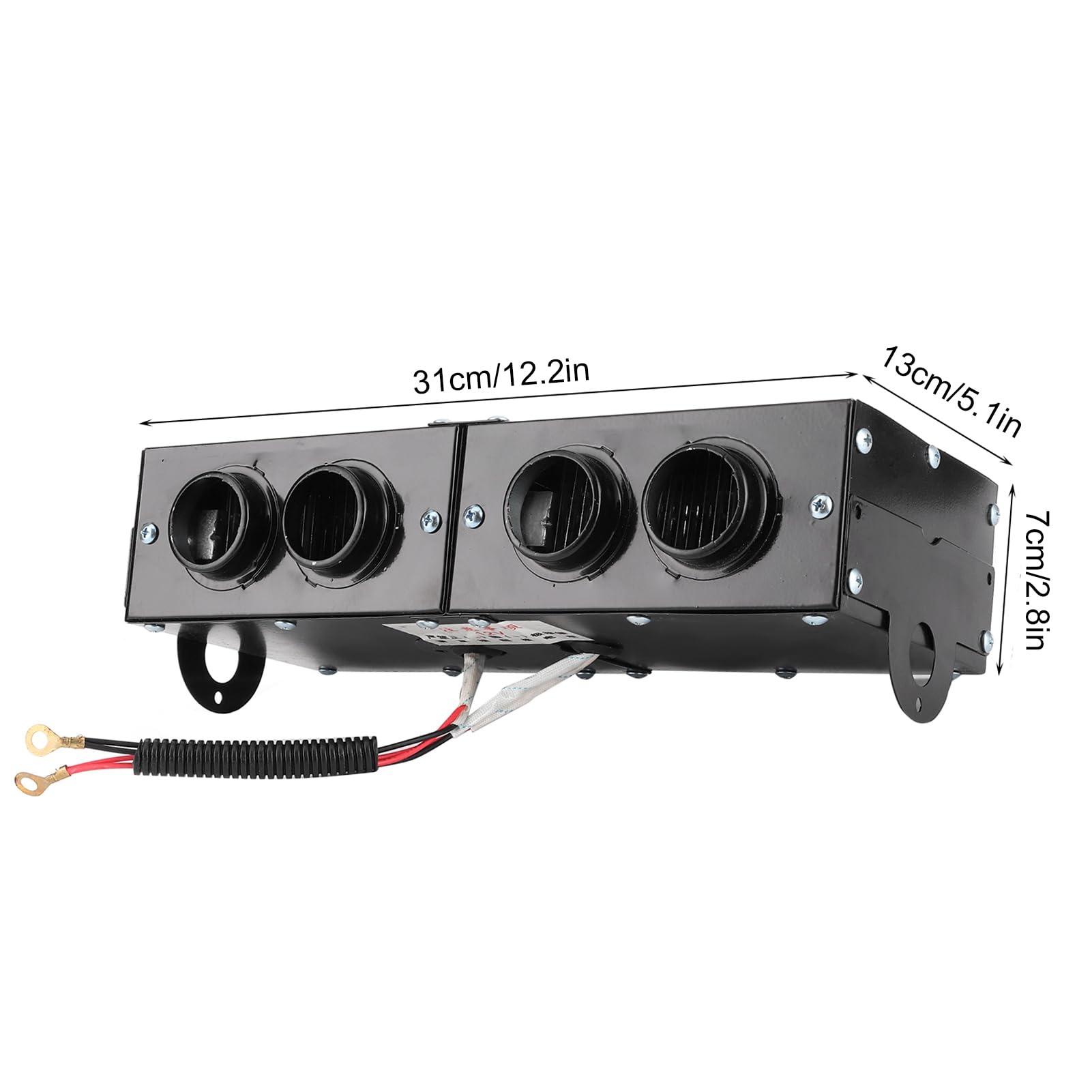 Tbest 12V Utv Heater,Car Defroster Defogger,Car Heater Defogger Auto 4 Hole Heating Fan 12V Defroster Defogger 800W Car Heater Defroster 12V Demister Windsh air heater ptc trucks 12v/24v 12v heater