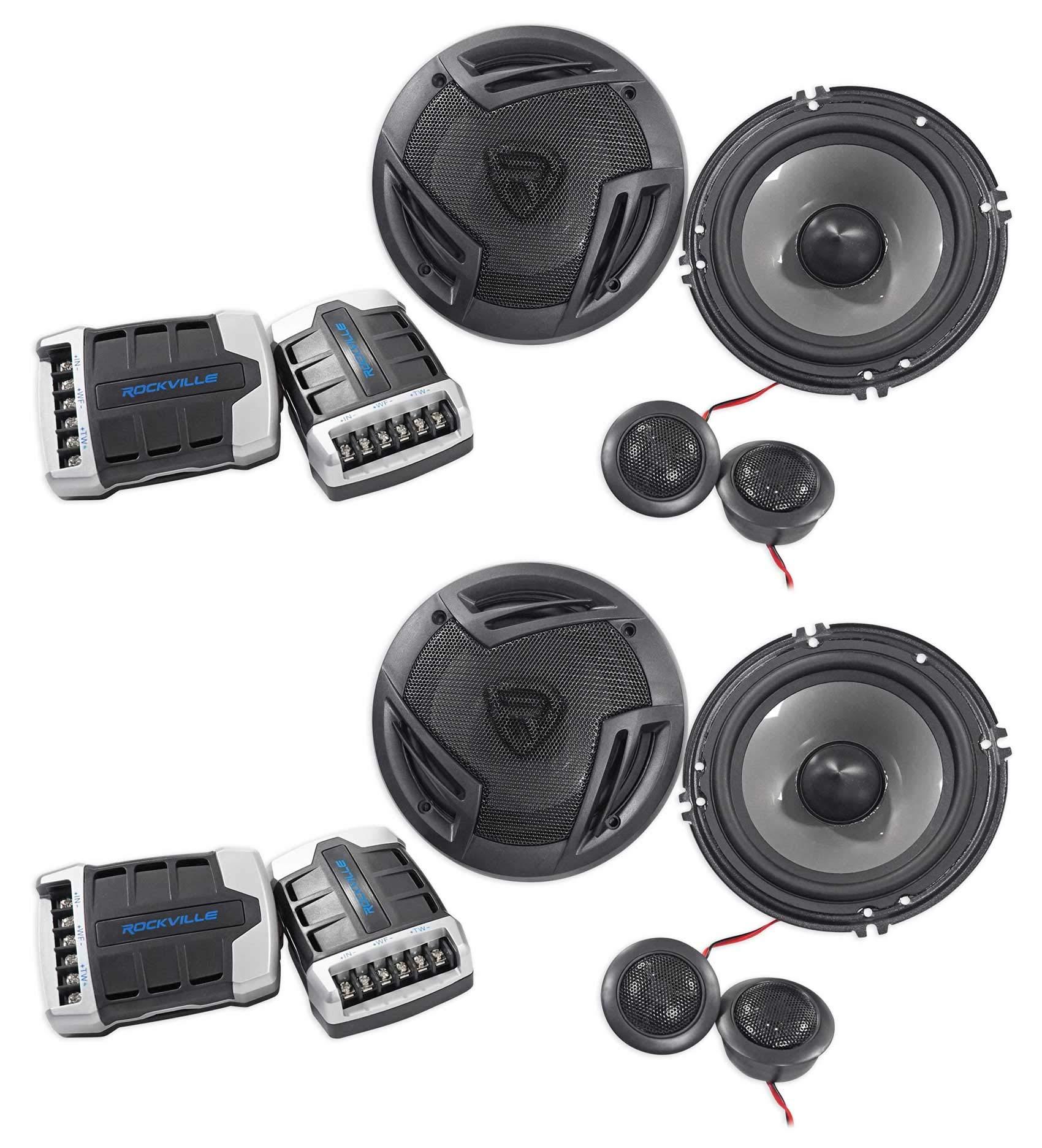 Rockville Rockville (2) Pairs RV65.2C 6.5\" Component Car Speakers 1500w/280w RMS CEA Rated