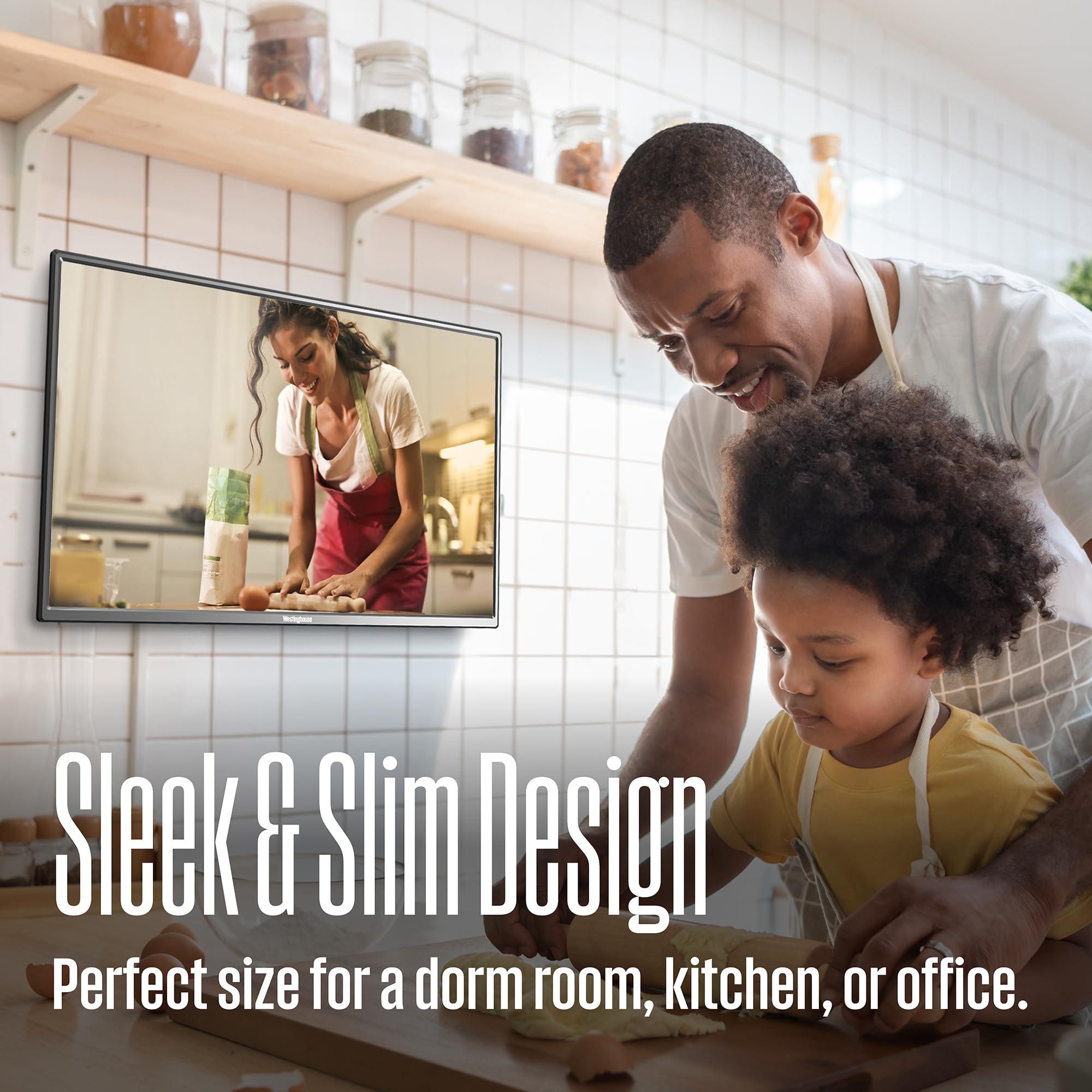 Westinghouse Westinghouse 24 Inch TV, 720p HD LED Small Flat Screen Non-Smart Television with HDMI, USB, VGA, & V-Chip Parental Controls, Monitor for Home, Kitchen, RV Camper, or Office