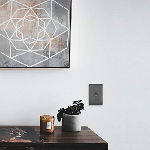 Pass & Seymour Legrand radiant TM8USB4BKCC6 Decorator Outlet Quad USB Charger, 4.2 Amp Multi Port Charging Station, Black (1 Count)