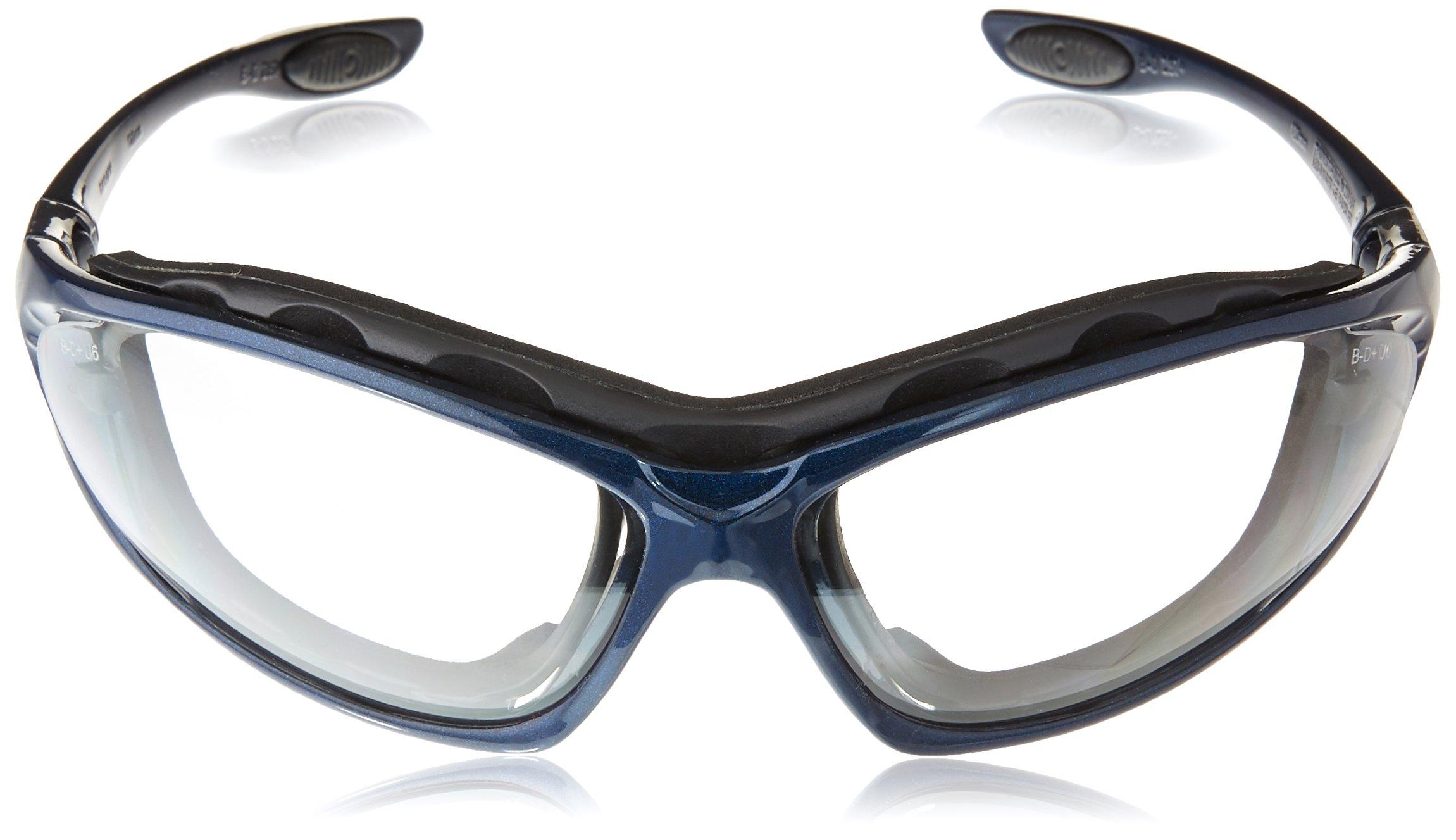 Honeywell Ademco Uvex Honeywell Home Uvex Seismic Metallic Blue Safety Glasses With Clear Anti-Fog Lens (S0620X)