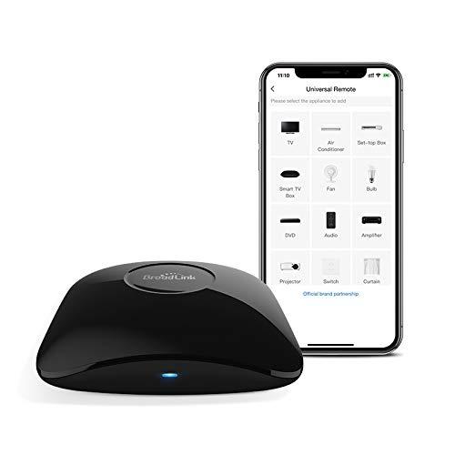 Broadlink BroadLink RM4 pro Smart Remote and Sensor Cable Set RM4 pro S (2.4 GHz Wi-Fi Only), Universal IR RF Remote Control Hub with Temperature Humidity Monitor USB Cable, Works with Alexa & IFTTT