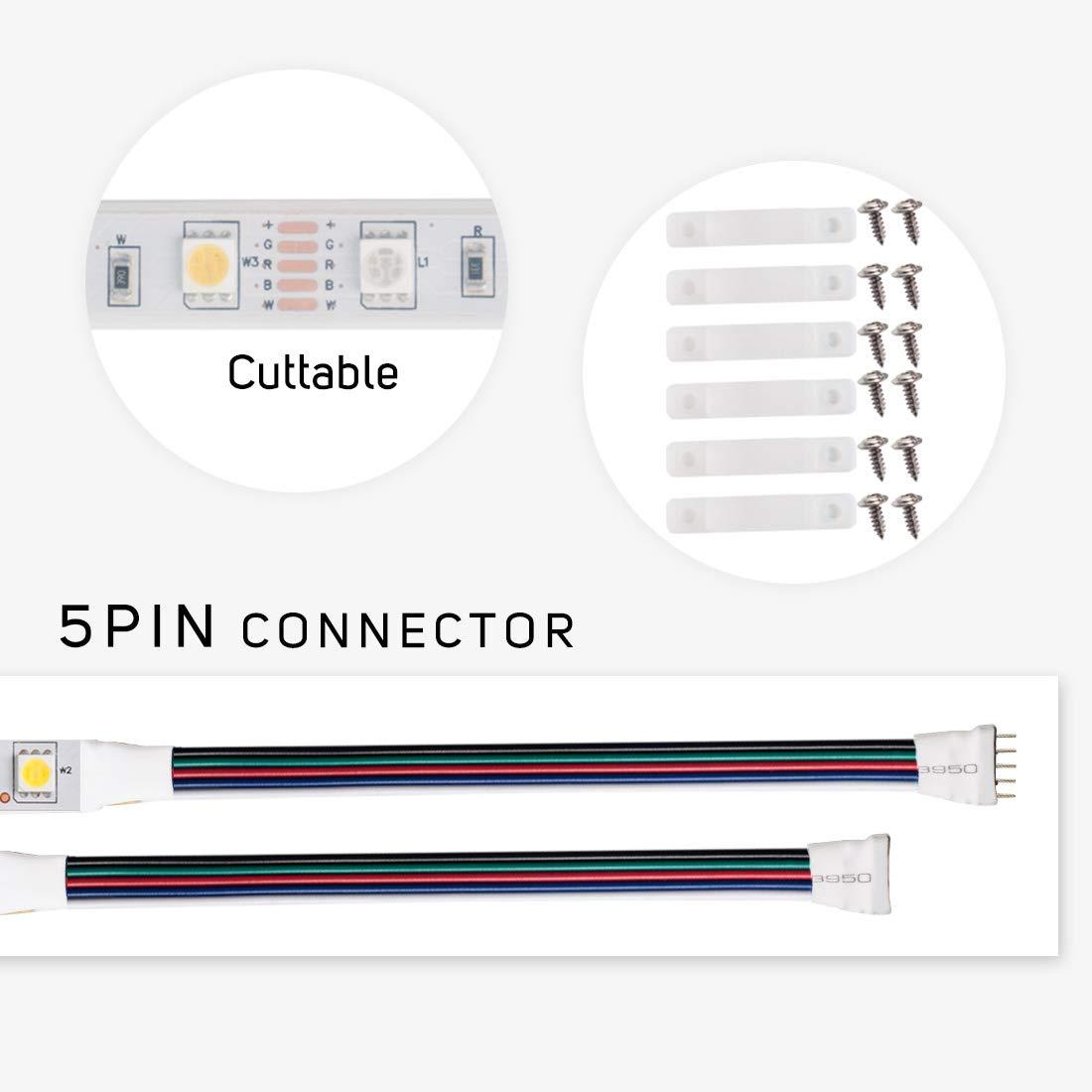 BTF-LIGHTING BTF-LIGHTING 5050 RGBW RGB+Warm White(2700K-3000K) 150RGB+150White LED Tape Light 5m 16.4ft 60LED/m Multi-Colored IP67 12mm Width FPCB DC12V for Bedroom Home Decoration(No Adapter or Controller)