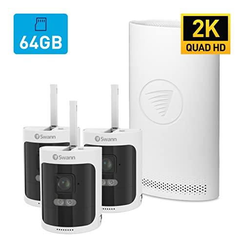 Swann AllSecure600 3 Camera 8 Channel 2K Wire-Free HD Wireless NVR Security System