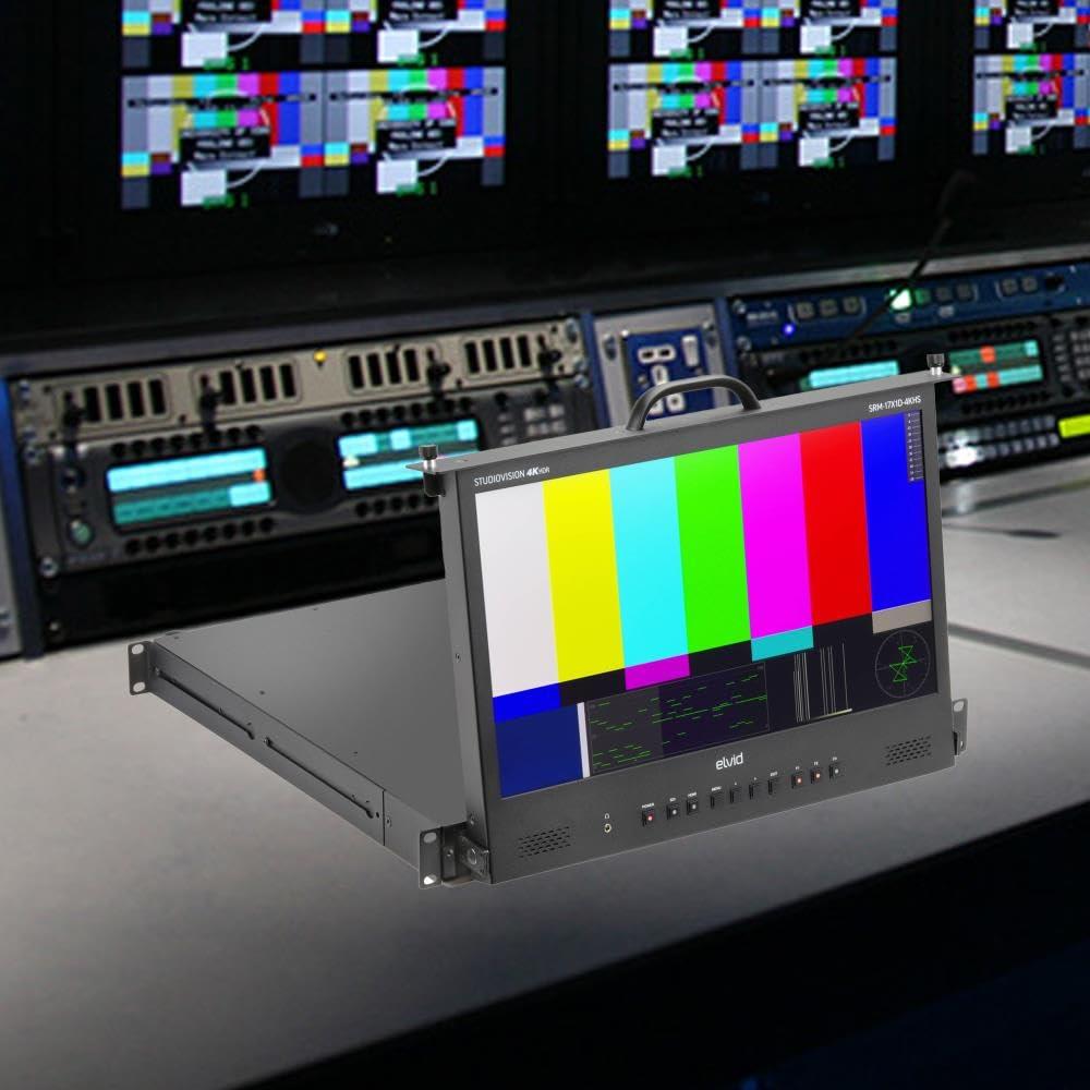 ELVID ELVID 17.3" Rack-Mountable LCD Monitor Professional Video Production Monitor with HDMI, HDR Support, 3D LUT Loading, Ethernet Control, Integrated Waveform & Vectorscope, Wide Viewing Angle