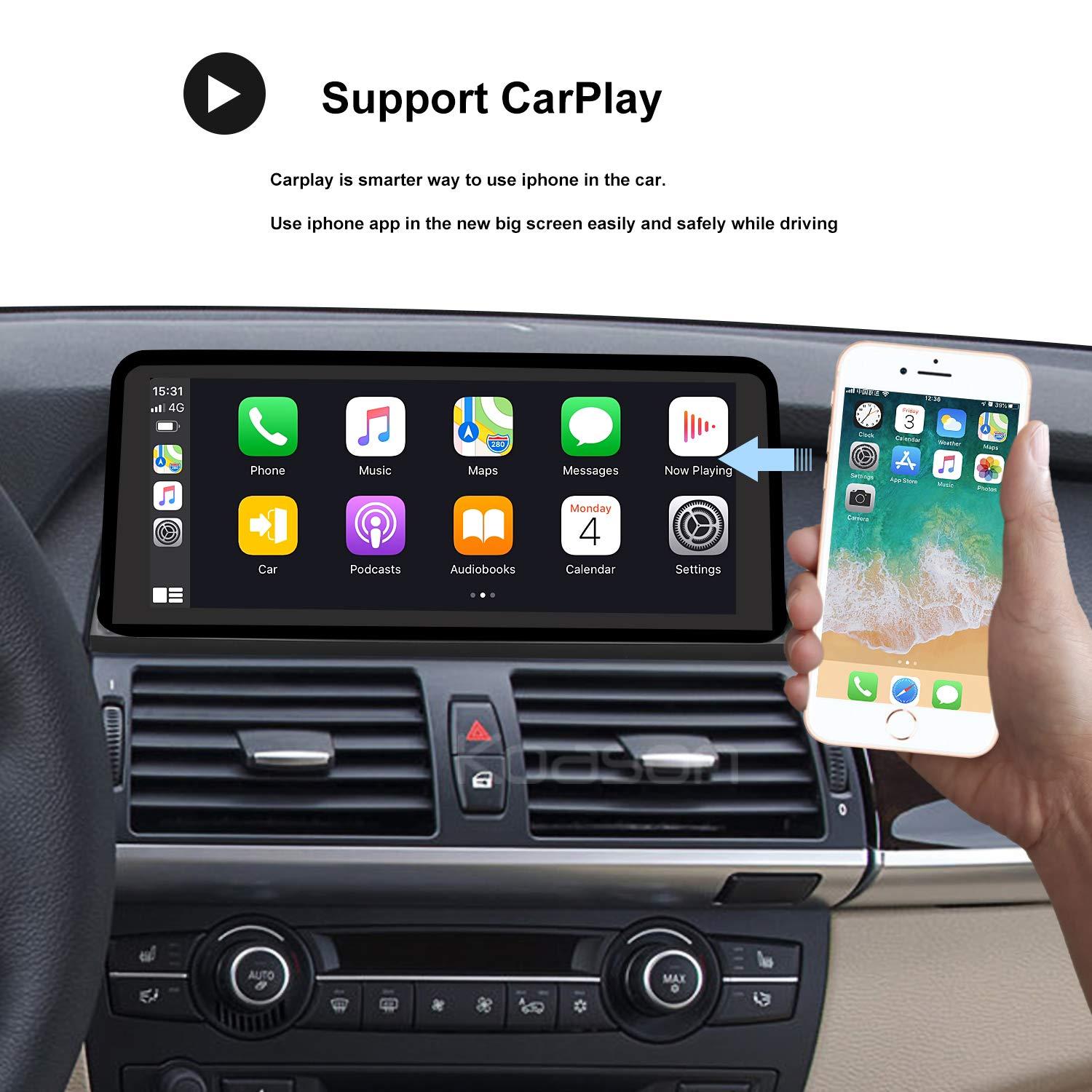 Koason E70 E71 2007-2009 10.25" Black Screen Monitor Android Auto Radio Video Media Player GPS Navigation for BMW X5 X6 X5M X6M Multimedia CCC