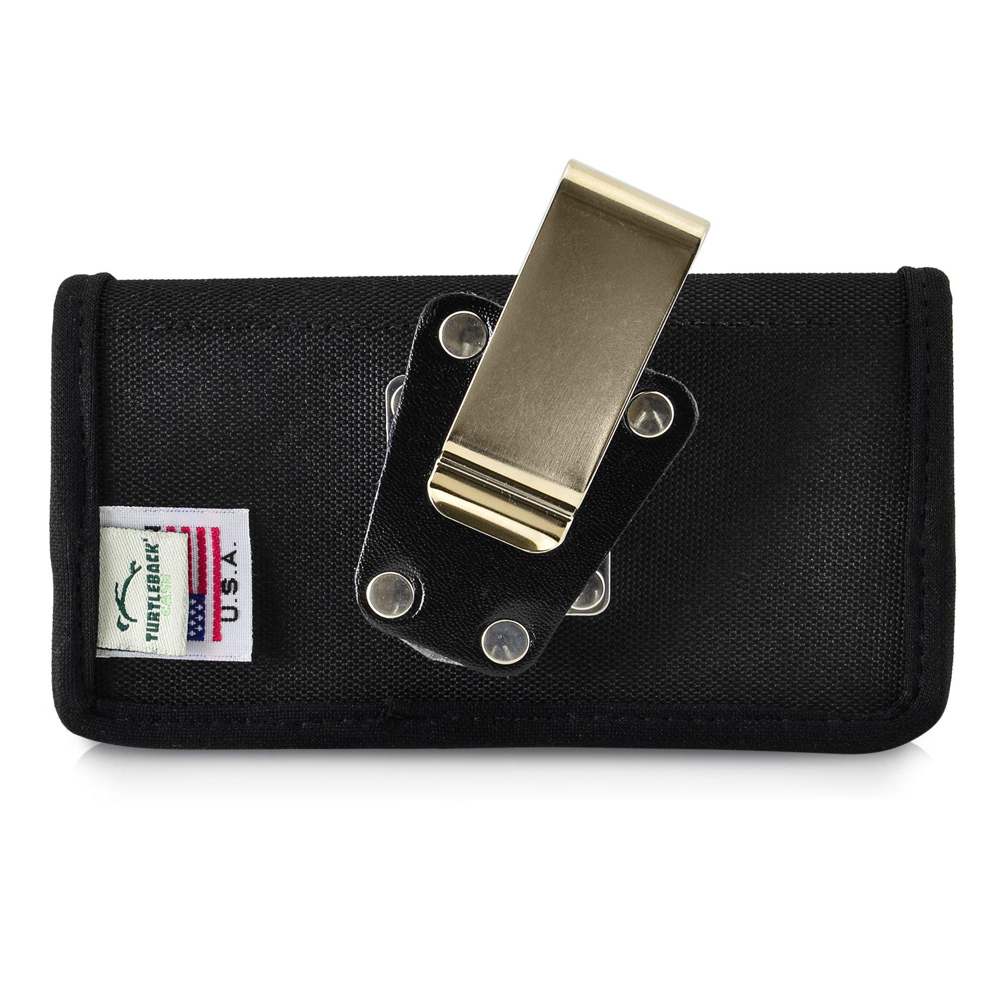 TurtleBack Turtleback Belt Clip Case Compatible with iPhone SE (1st Gen), 5, 5c, 5s, Black Holster Nylon Pouch with Heavy Duty Rotating Belt Clip Horizontal