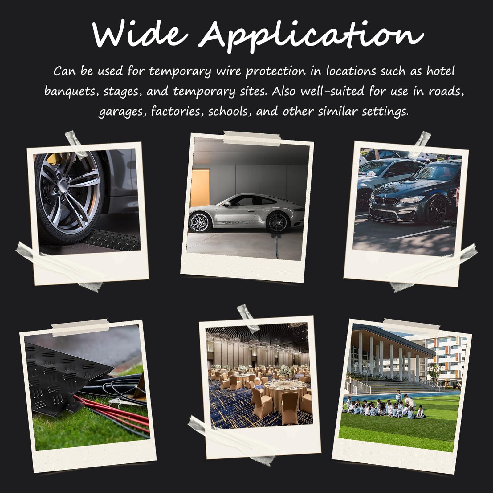 NEWTRY NEWTRY Speed Bump for Road PVC 3.3ft/40, 2kg/4.4lb Traffic Speed Hump Cable Protector Ramps for Garage Indoor Entrance Outdoor (Black)