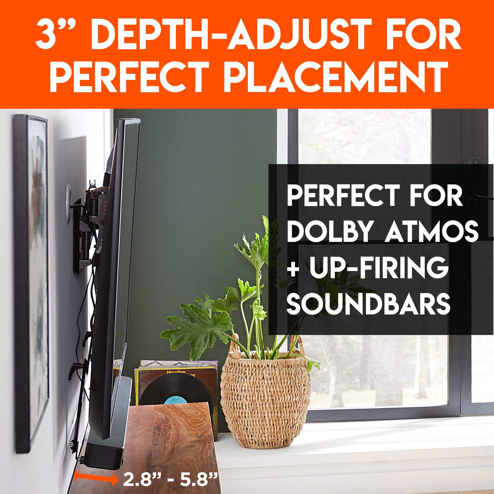 ECHOGEAR ECHOGEAR XL Full Motion TV Mount w/Handles & TV Soundbar Mount Bracket