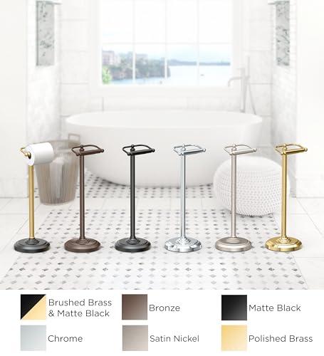 Gatco Gatco 1436C Pedestal Toilet Paper Holder, Chrome Large, 22\" H