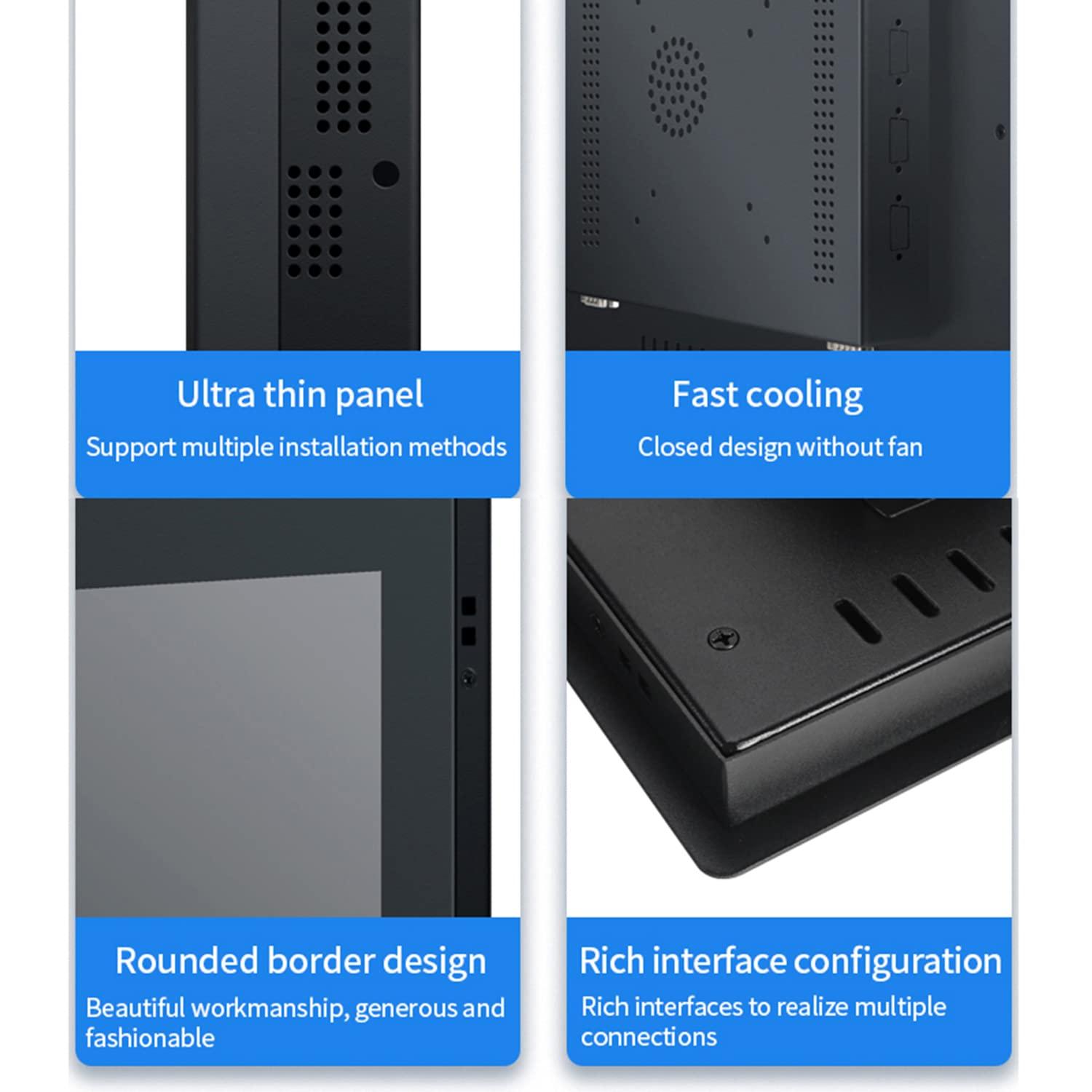 DirectNine Basics 15 Inch Resistive Touch Screen Industrial All-in-one PC WiFi with LAN Win10 (8GB RAM 256GB SSD, Core i5-8365U)