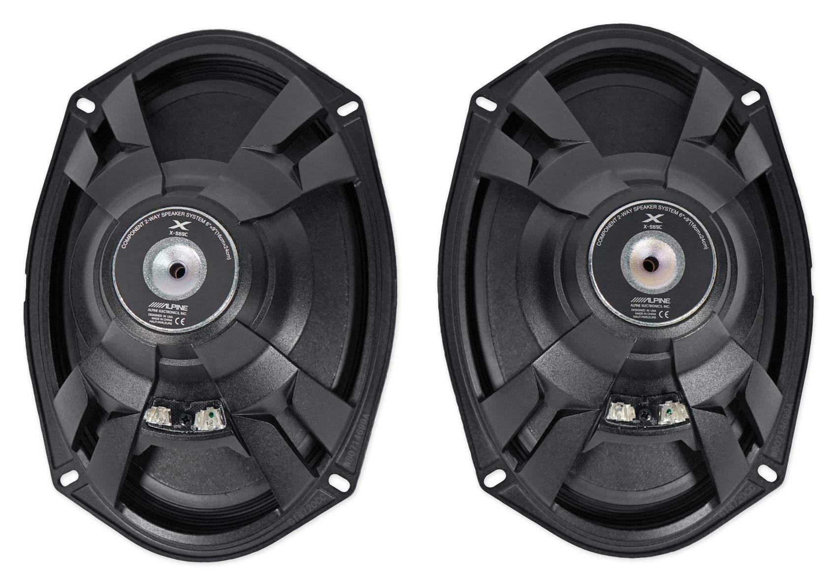 Alpine (2) Pairs ALPINE X-S69C 6x9\" 360 Watt Type-X Component Car Speakers