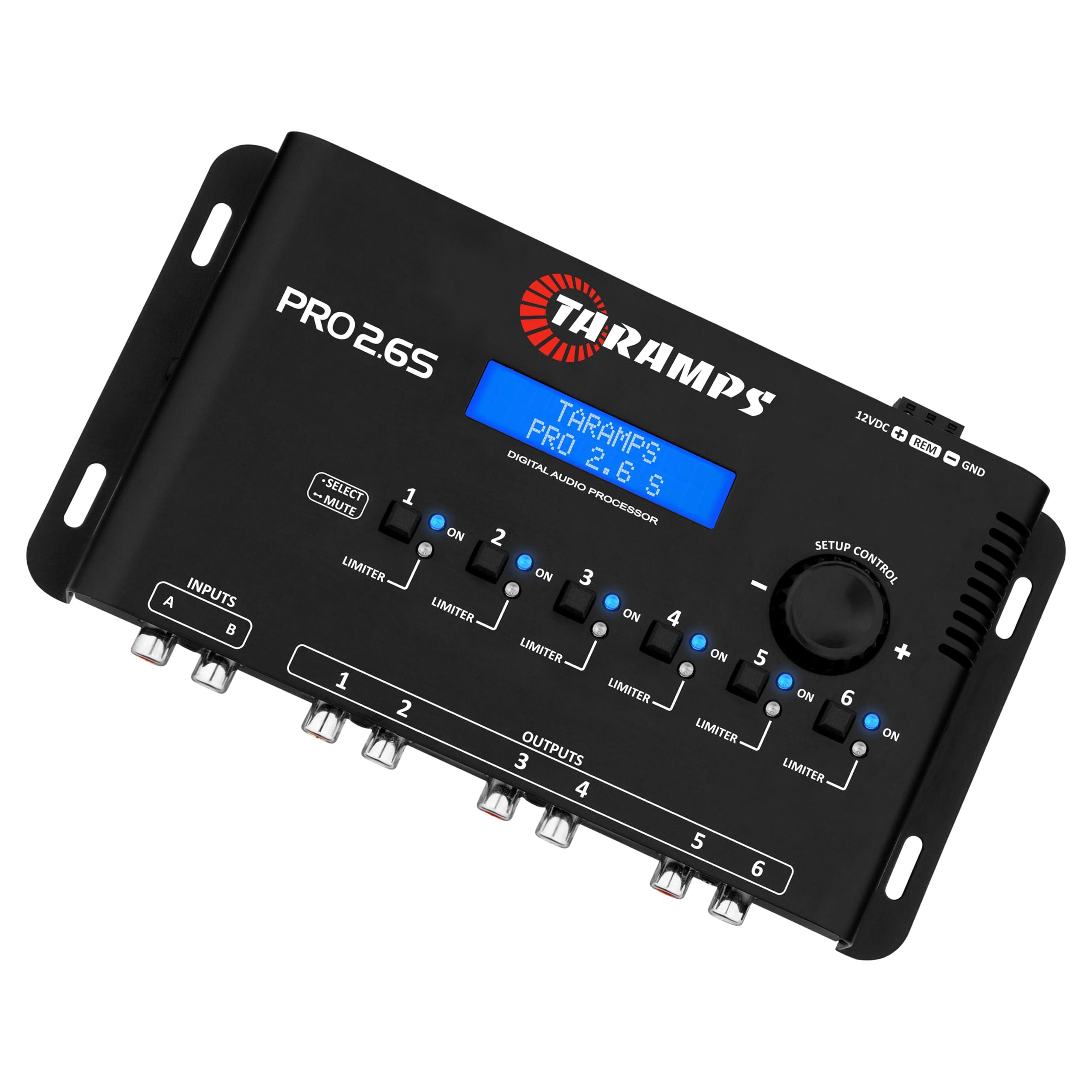 Taramp's Taramp\'s Pro 2.6S Digital Signal Processor Equalizer 3-band Graphic Equalization 6 Channels 18K Ohms(RCA) Output Impedance 47 Ohms Limiter Adjustable Car Audio System
