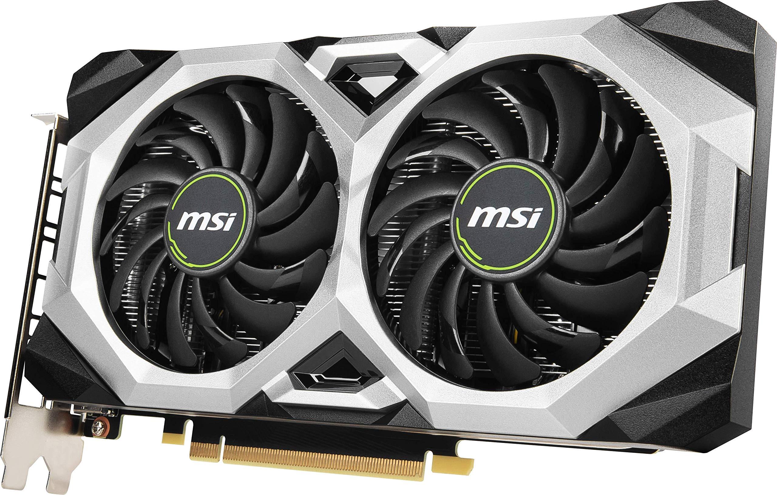MSI MSI Gaming GeForce RTX 2060 126GB GDRR6 192-bit HDMI/DP 1680 MHz Boost Clock Ray Tracing Turing Architecture VR Ready Graphics Card (RTX 2060 Ventus 12G OC)