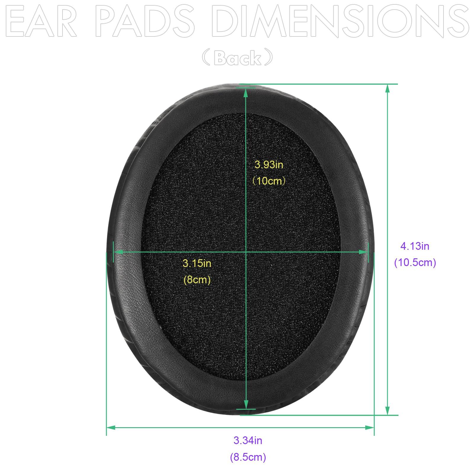 matecastle Upgraded Replacement Ear Pads Ear Cushions for Kingston HyperX Cloud 3 Headphones,HyperX Cloud Stinger/Cloud Flight/CloudX/Cloud 2/Cloud 3/Cloud Alpha Headsets,Thicker,More Comfortable,Black,1 Pair