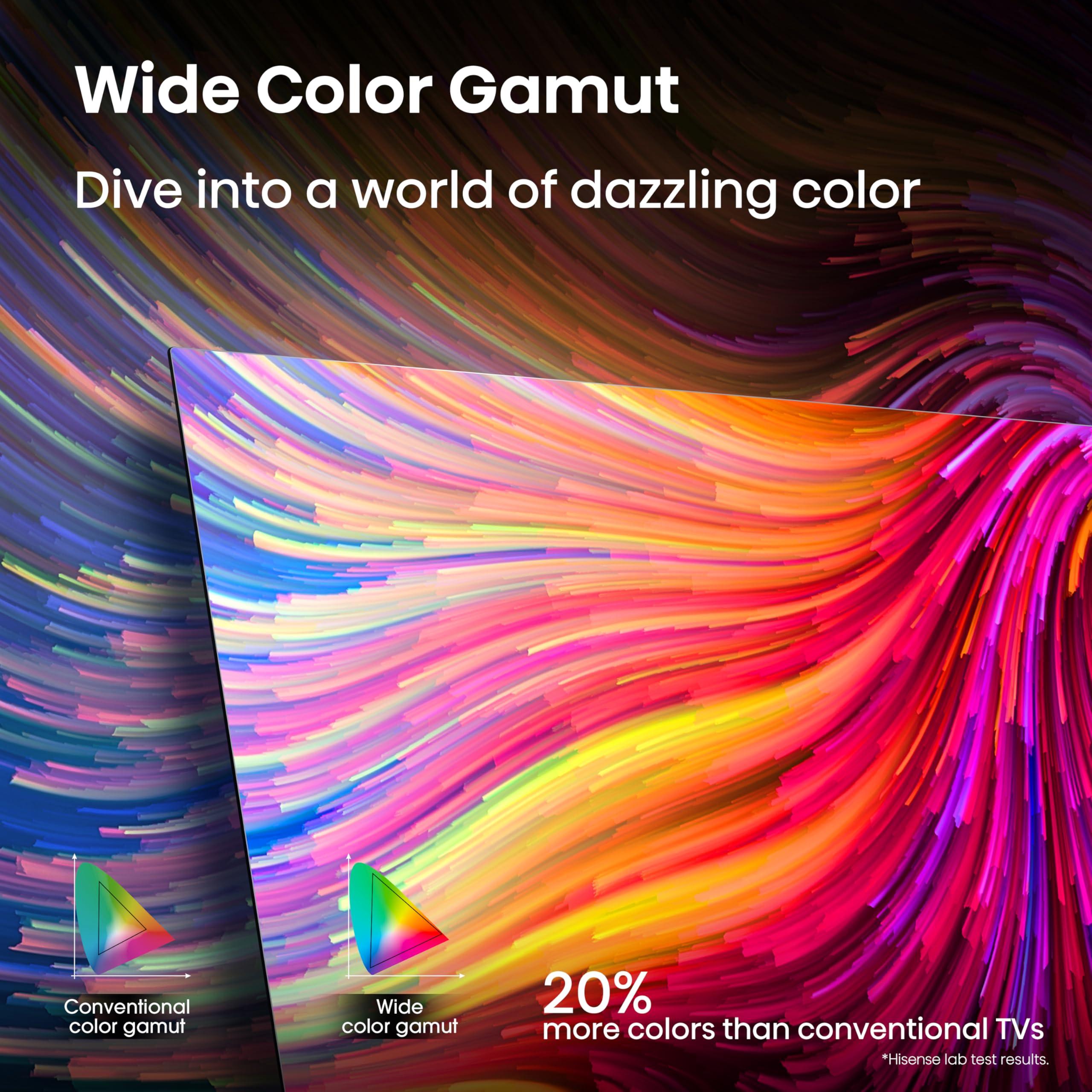 Hisense Hisense 43" Class A7 Series 4K UHD Smart Fire TV (43A7NF) - Wide Color Gamut, HDR10+, Dolby Vision, Dolby Atmos, AI Sports Mode, Game Mode, ALLM, Alexa Built in with Voice Remote, Streaming TV, Black