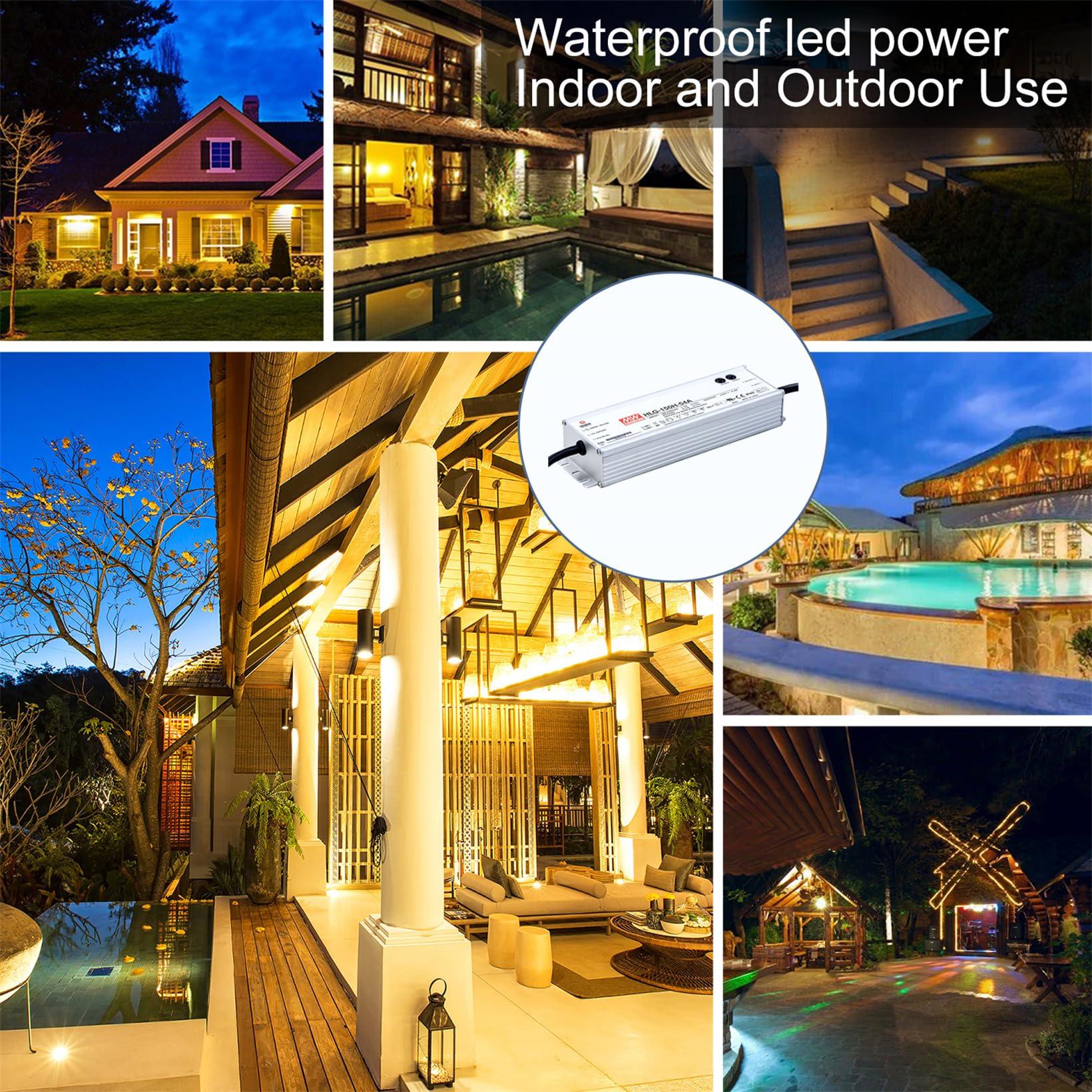 YS powered by MW Generic HLG-150H-12A 12V 12.5A 150W LED Driver IP67 for Outdoor Lighting, YS-HLG-150H-12A