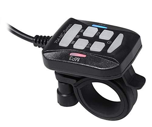 Rockville Rockville rocknride (2) RockNRide 3" Powered Bluetooth Metal Motorcycle Handlebar Speakers, Black