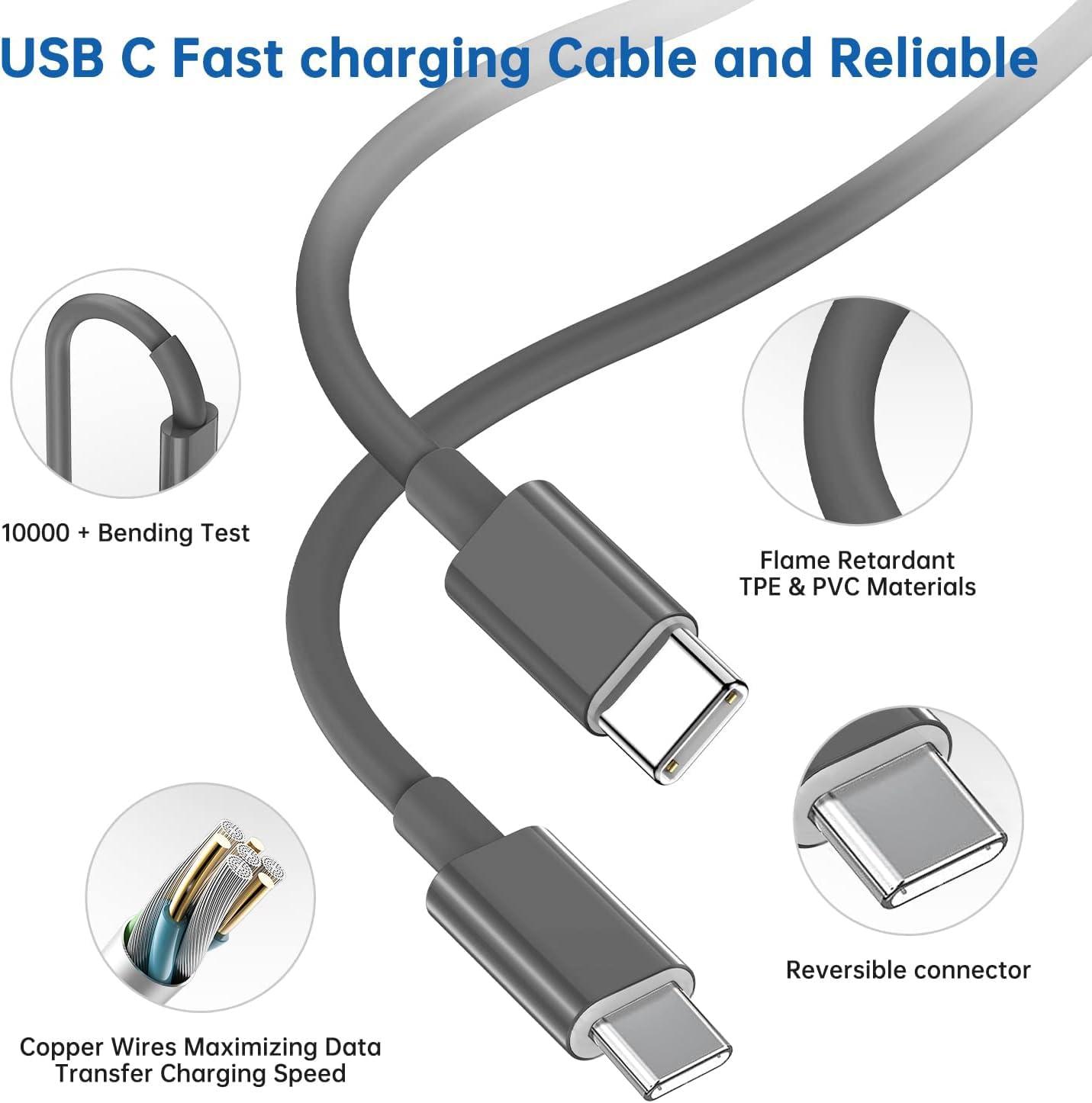 Blechmeki Fast iPad Charger,iPad Charger Fast Charging 2Pack Wall Chargers Plug Adapter and Type C USB C to C Cable Cord 6ft Type C to C for iPad Pro 12.9,Pro 11 inch,iPad Air 5th/4th,iPad Mini 6,iPad 10(Black)