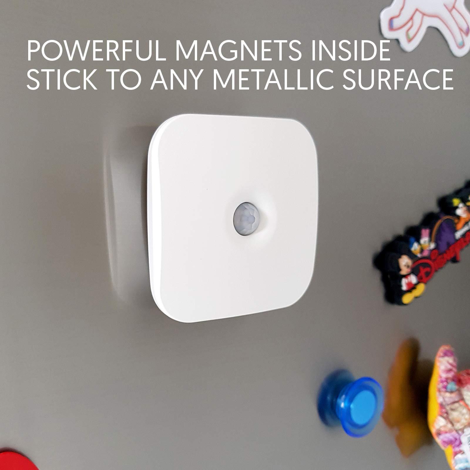 emagine A Sleep Aid LED Motion Sensor Portable Rechargeable Night Light Motion Activated Auto Sensor, Promotes melatonin Production and Healthy Sleep, ON-Off-Auto-Brightness Toggle, 2-Pack (Amber)