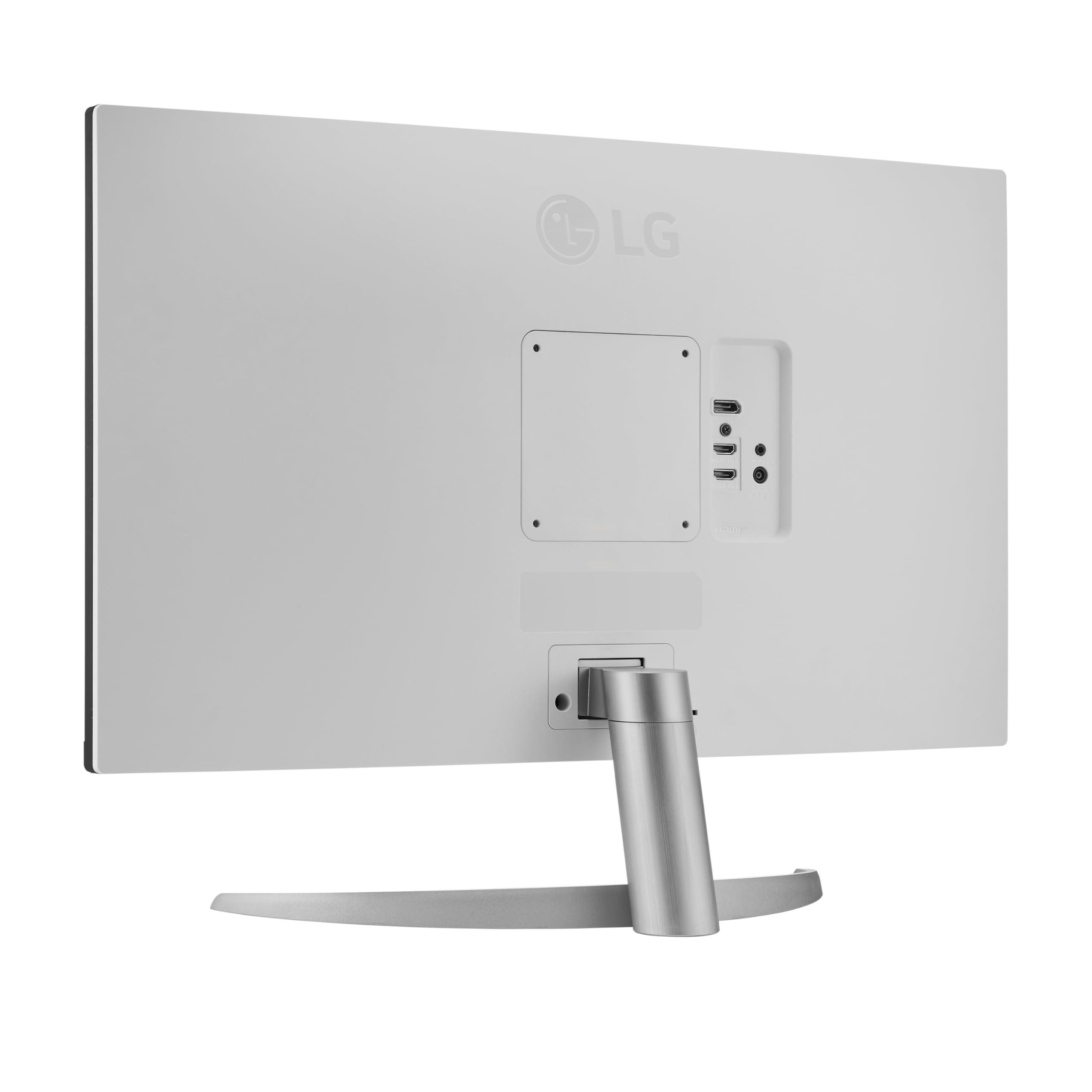 LG LG 27UP600-W 27-inch Ultrafine 4K UHD (3840x2160) IPS Computer Monitor, AMD FreeSync, VESA DisplayHDR 400, Reader Mode, Flicker Safe, HDMI, DisplayPort, White