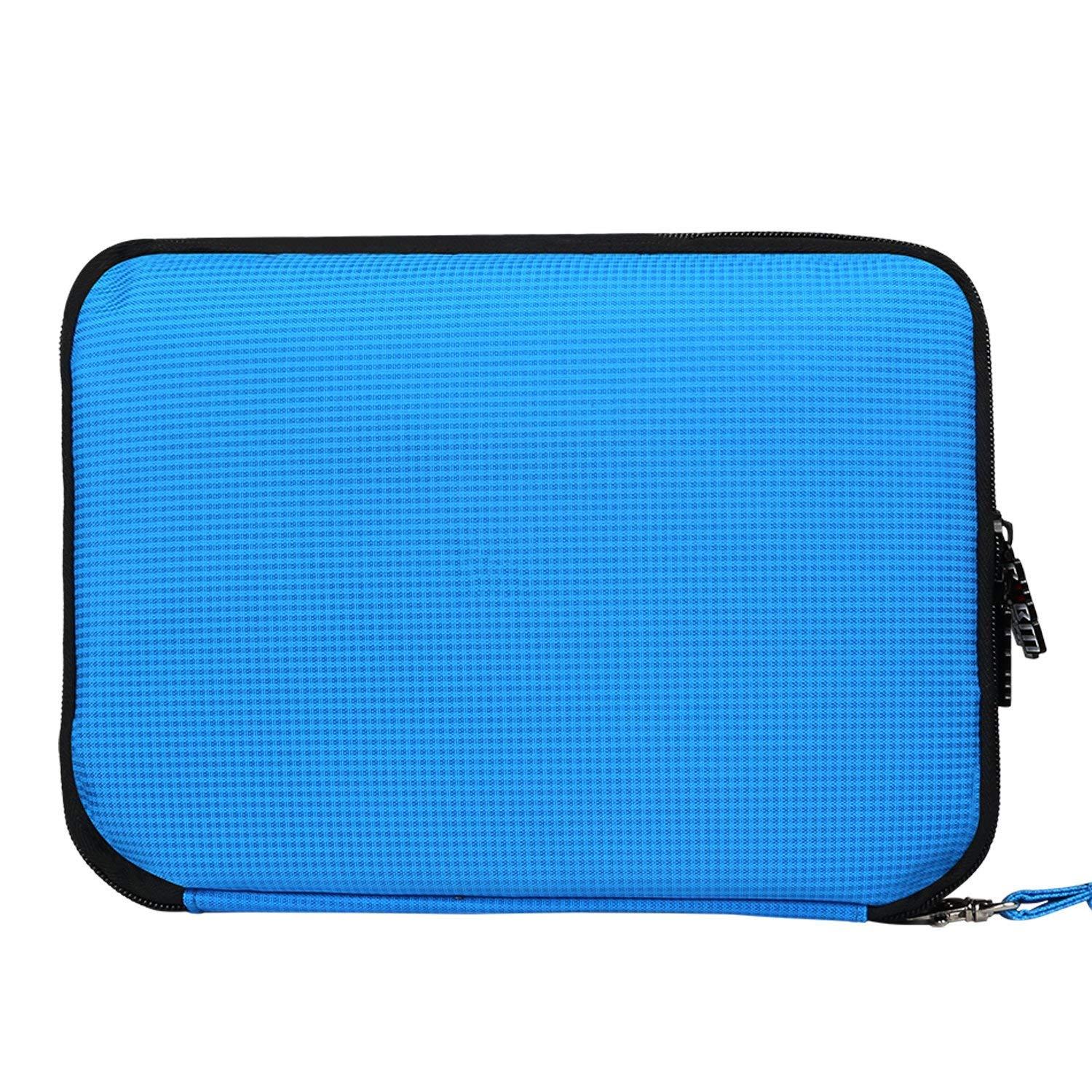 BUBM BUBM Double Layer Electronics Organizer/Travel Gadget Bag for Cables, Memory Cards, Flash Hard Drive and More, Fit for iPad or Tablet(up to 9.7\")-Large, Blue