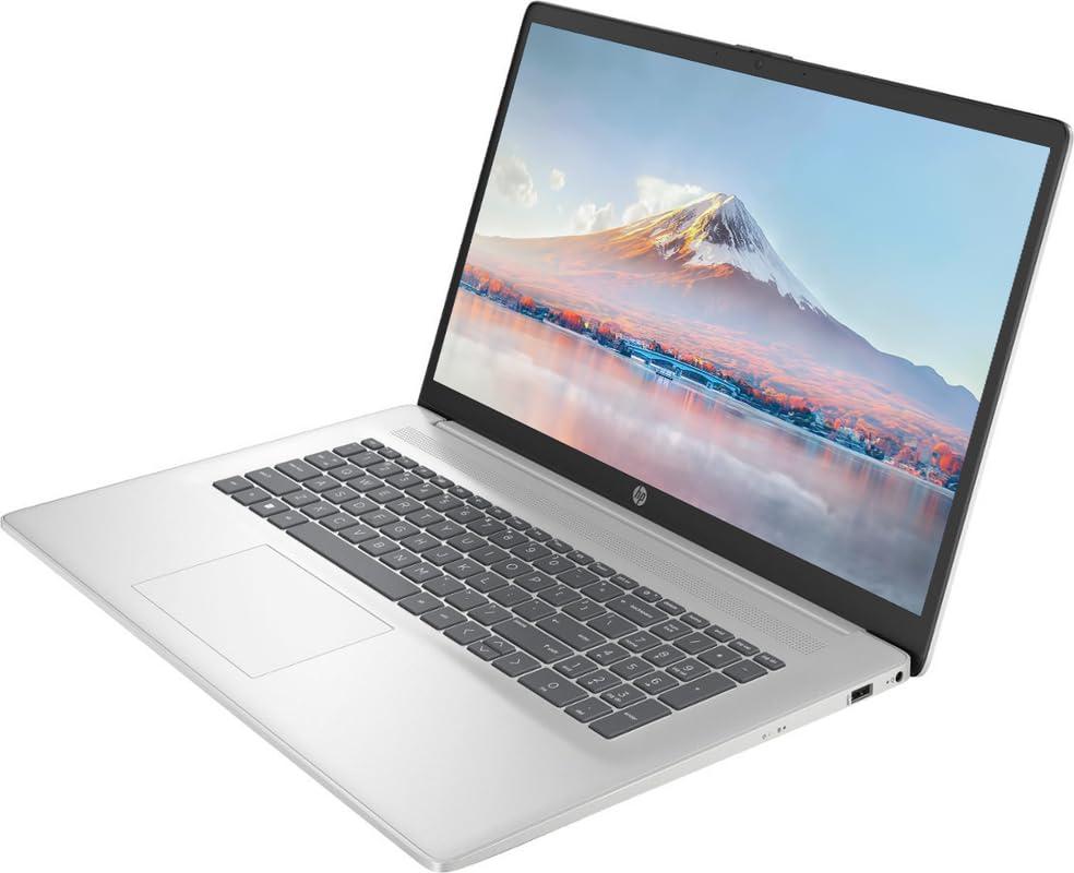 HP HP 17.3" Business Laptop Computer, Windows 11 Pro Laptop 32GB RAM 1TB SSD, Intel Core i3-1215U 6-Core Processor, FHD IPS LED Display, Numeric Keypad, Camera Shutter, NLY Earphones, Natural Silver