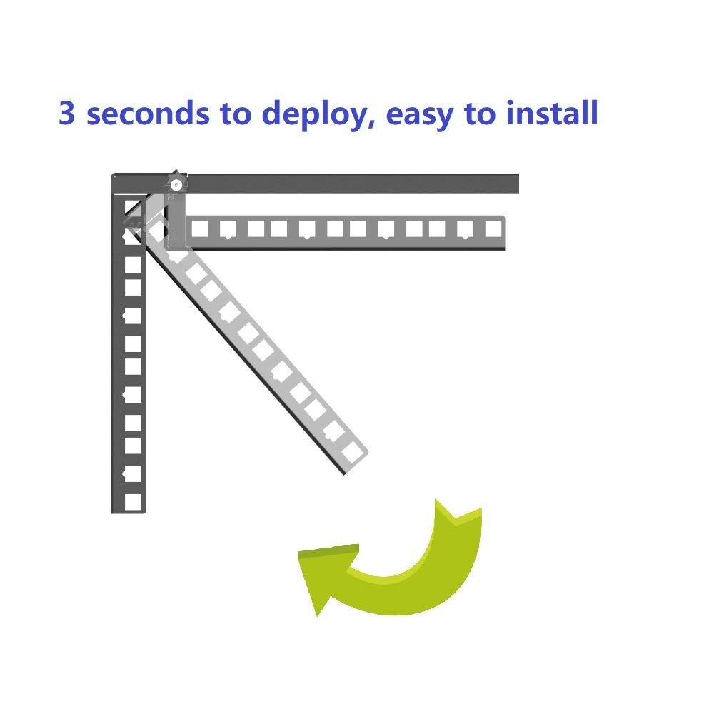 JINGCHENGMEI Jingchengmei 1U Lightweight Foldable 19 Inch Steel Vertical Rack and Wall Mountable Server Rack Mount (1U35P)