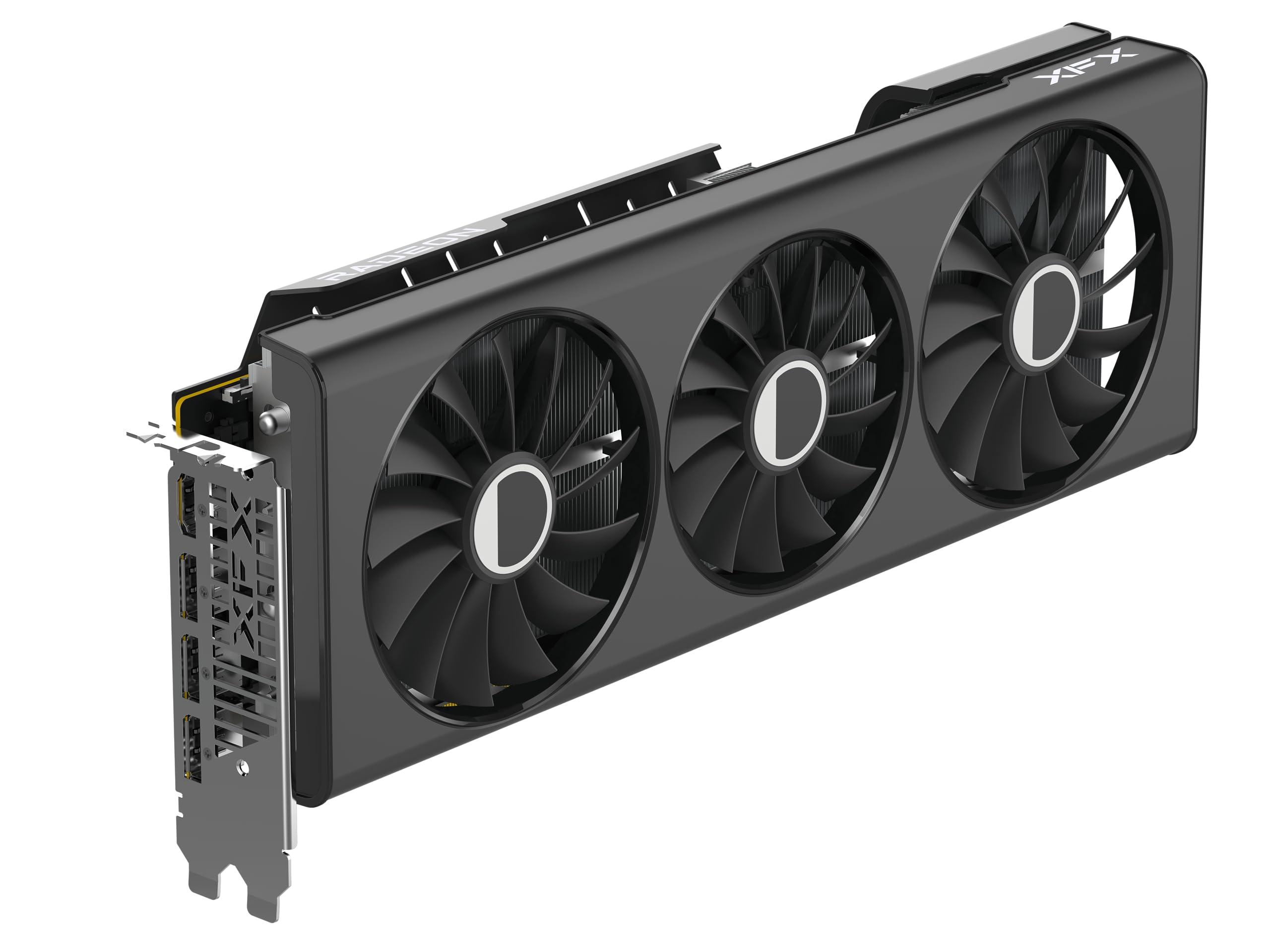 XFX XFX Speedster QICK319 RX 7700 XT Black Gaming Graphics Card 12GB GDDR6 HDMI 3xDP, AMD RDNA 3 RX-77TQICKB9