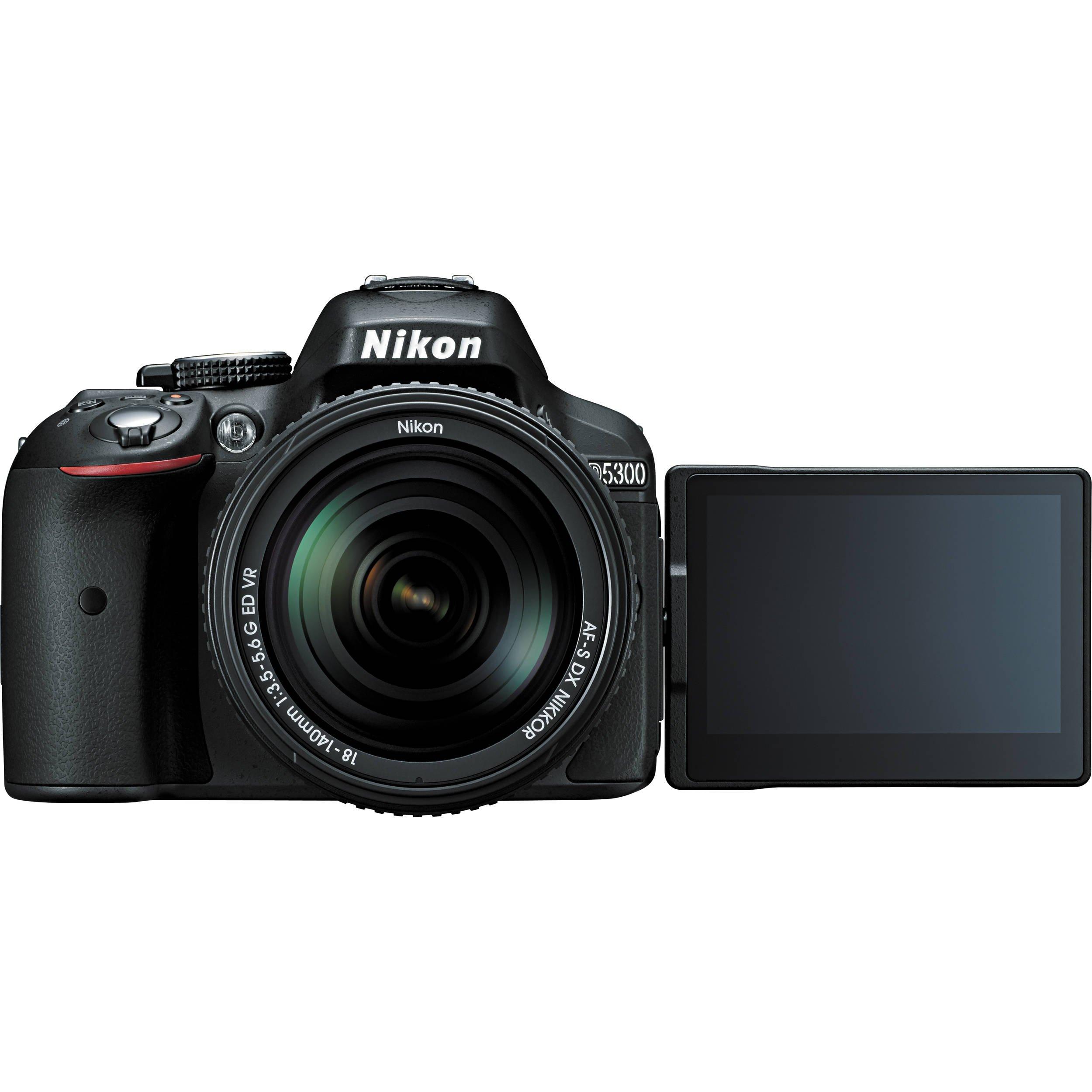 Nikon Nikon D5300 24.2 MP CMOS Digital SLR Camera with 18-140mm f/3.5-5.6G ED VR Auto Focus-S DX NIKKOR Zoom Lens (Black)