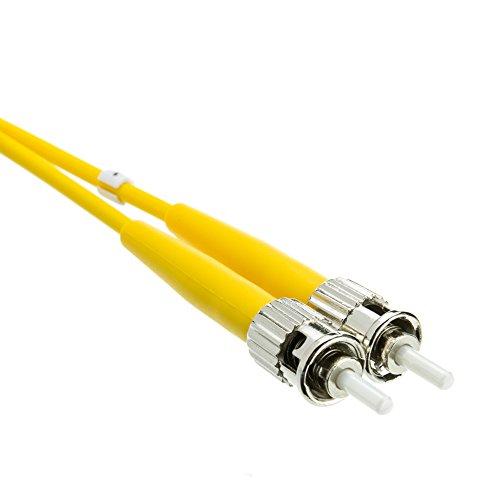 CableWholesale CableWholesale Fiber Optic Cable, 5 Meter (16.5 feet) SC to ST Subscriber Connector to Straight Tip/Bayonet Connector Duplex 9/125 Single-Mode Fiber Optic SC/ST Optical Connection Cable