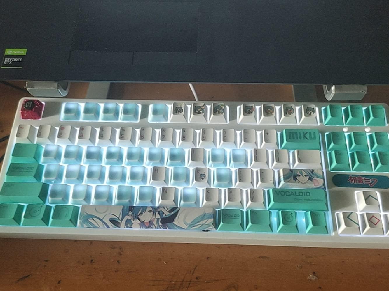 MECHKYP MECHKYP Handmade Pottery/Ceramics Backlit Artisan Keycaps Set 1U Arrow WASD Keycap Cherry Profile for All Cherry MX Switch Gaming Mechanical Keyboard (Ripping Waters 4 Keys)
