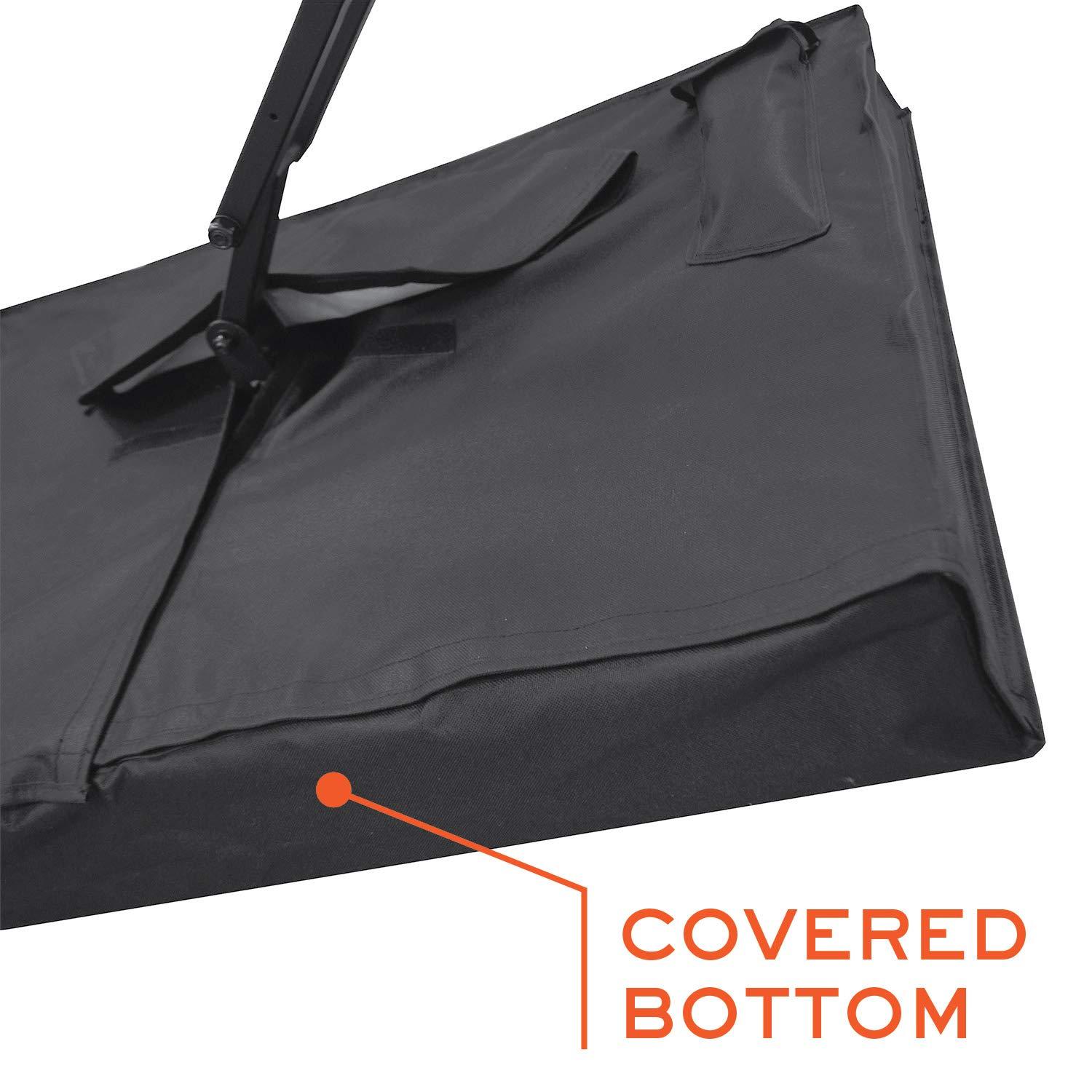 Bozzcovers Outdoor TV Cover 80-85 inch - WITH FRONT FLAP - Weatherproof, Waterproof protection, Soft Interior, With Bottom cover - Black