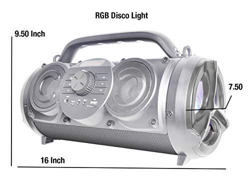 Boytone Boytone BT-18BK Portable Bluetooth Boombox Speaker, 80W Peak Indoor/Outdoor, Loud Sound, Deeper Bass, EQ, 5\" Subwoofer, Tweeter, FM, 9H Playtime, USB, Micro SD, Microphone, Recording, LED Light