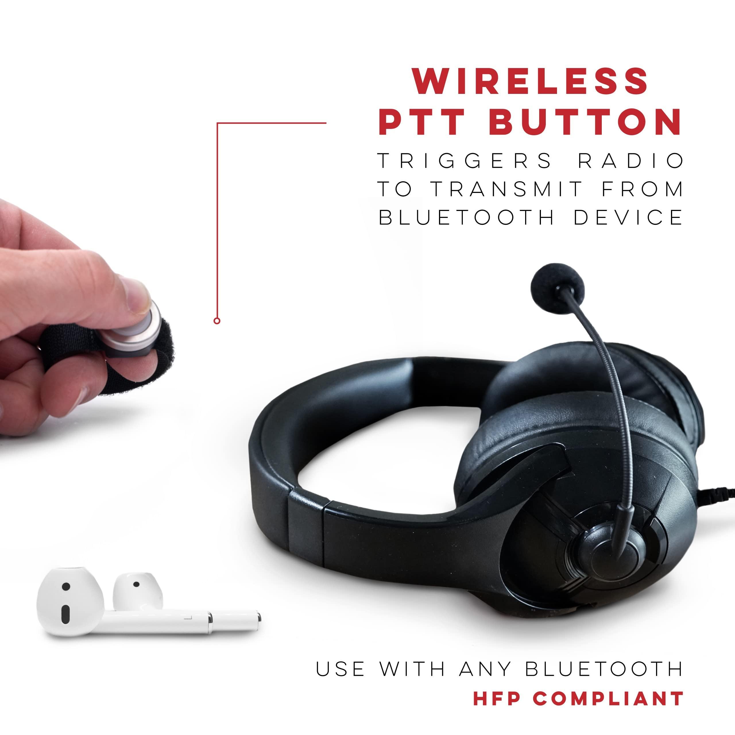 BTECH BTECH BS-PTT Wireless PTT (Push-to-Talk) Device - Compatible with GMRS-PRO and UV-PRO Radios & HFP Bluetooth Headsets for Effortless Wireless Communication