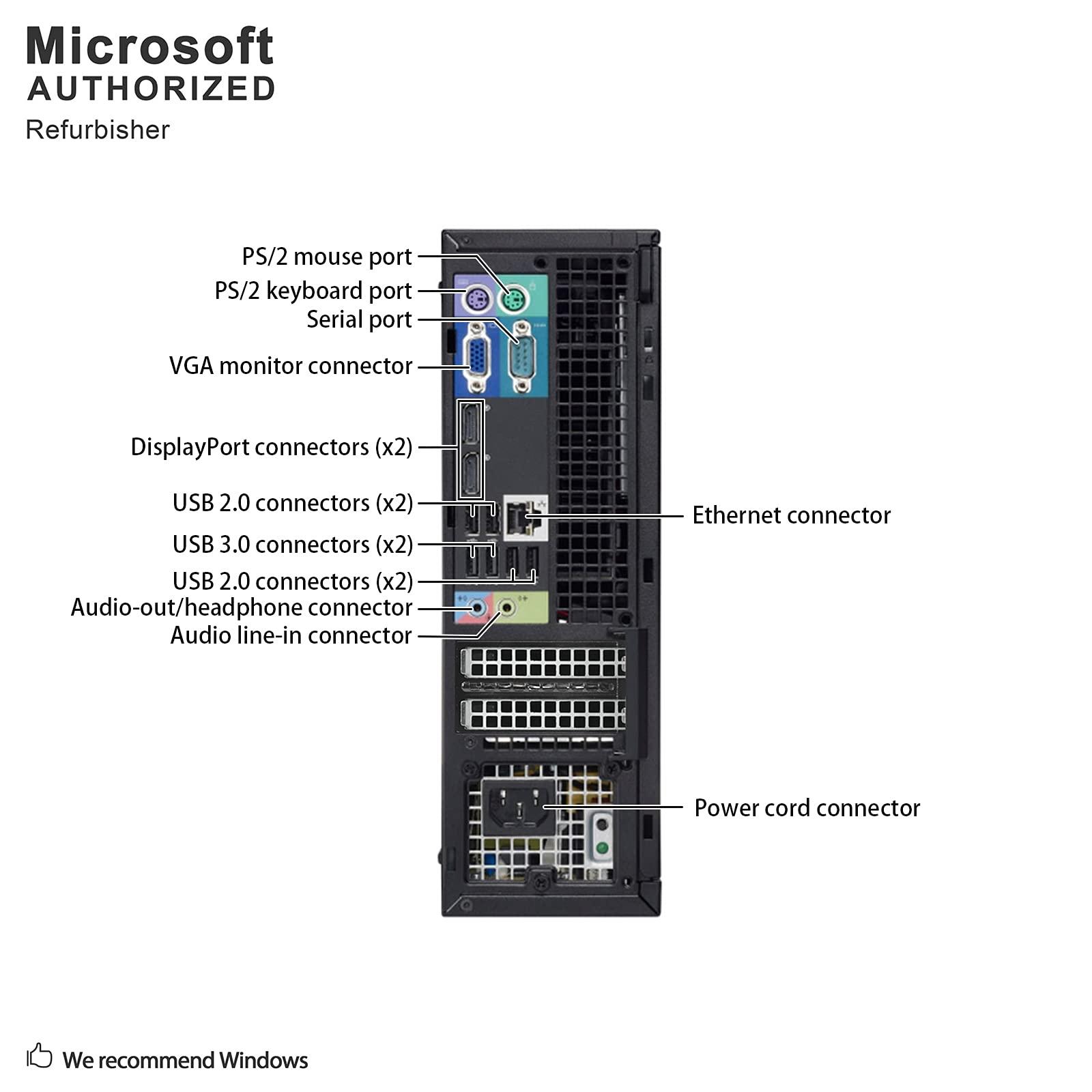 Dell DELL Optiplex 7010 SFF Business Desktop Computer PC (Intel i7-3770 3.4GHz Processor, 16GB DDR3, 240GB SSD, Windows 10 Professional) (Renewed)