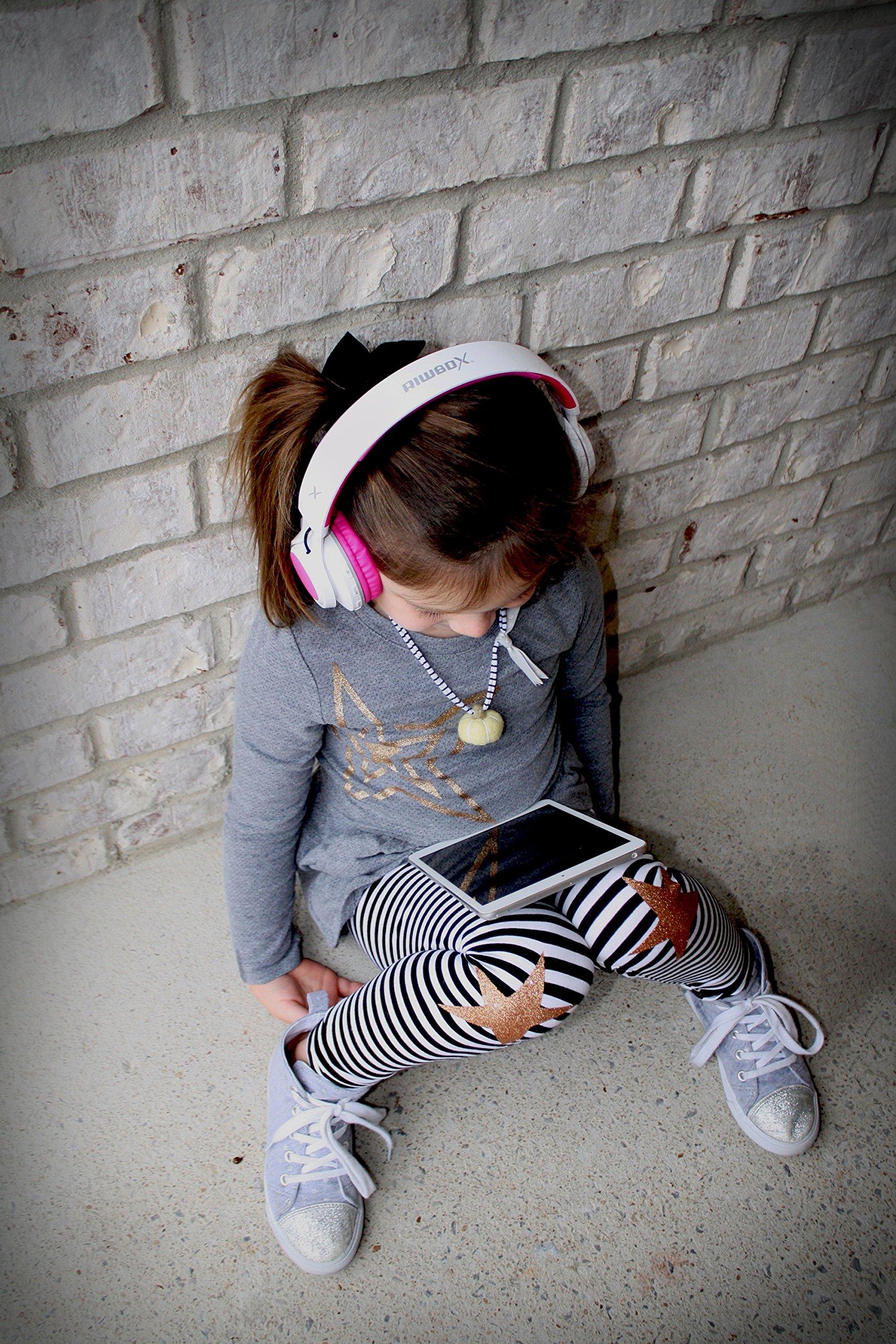 Riwbox Riwbox 2 Packs WT-7S Kids Headphones Wireless, Foldable Stereo Bluetooth Headset with Mic Compatible with PC/Laptop/Tablet/iPad (Blue-Pink)