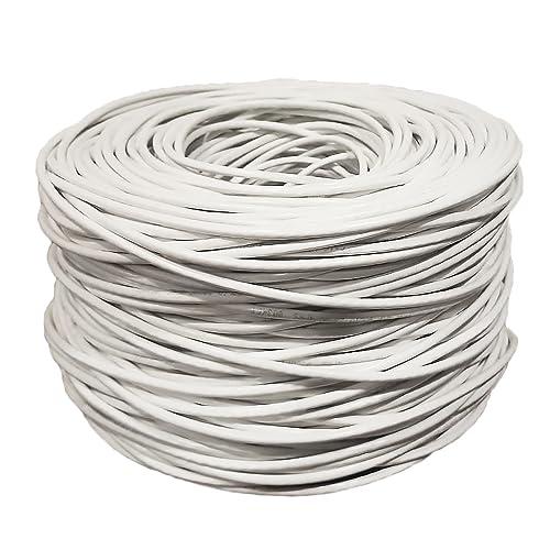 DRIPSTONE Dripstone CAT6 1000ft Solid UTP 23AWG Ethernet Cable 550Mhz Bulk Network LAN Wire 1000-feet Easy Pull Box (White)