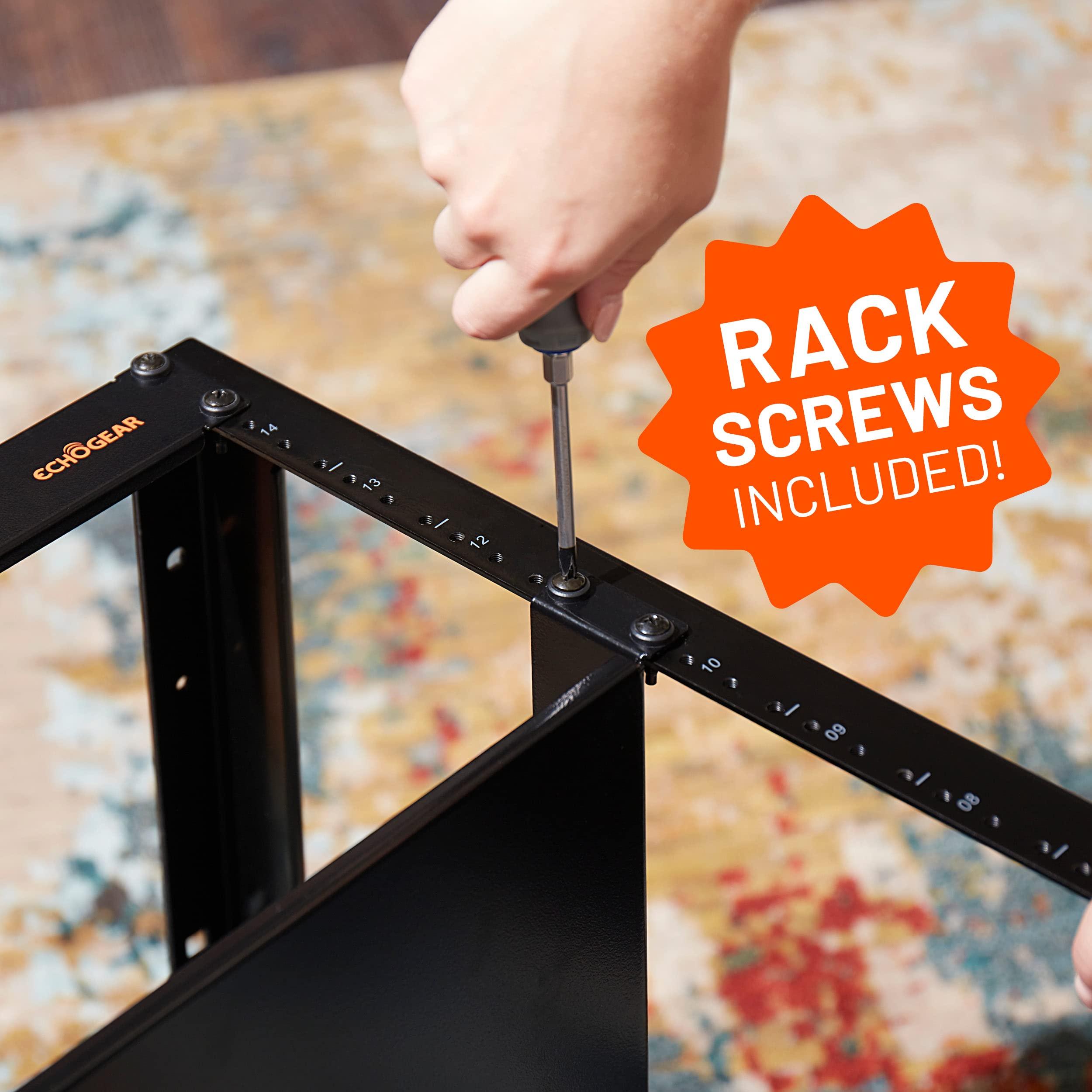 ECHOGEAR ECHOGEAR 20U Open Frame Rack with Additional 3U Shelf Bundle - Comes with 20U Rack, 1x 1U Shelf, 1x 2U Shelf & 1x 3U Shelf + Other Accessories