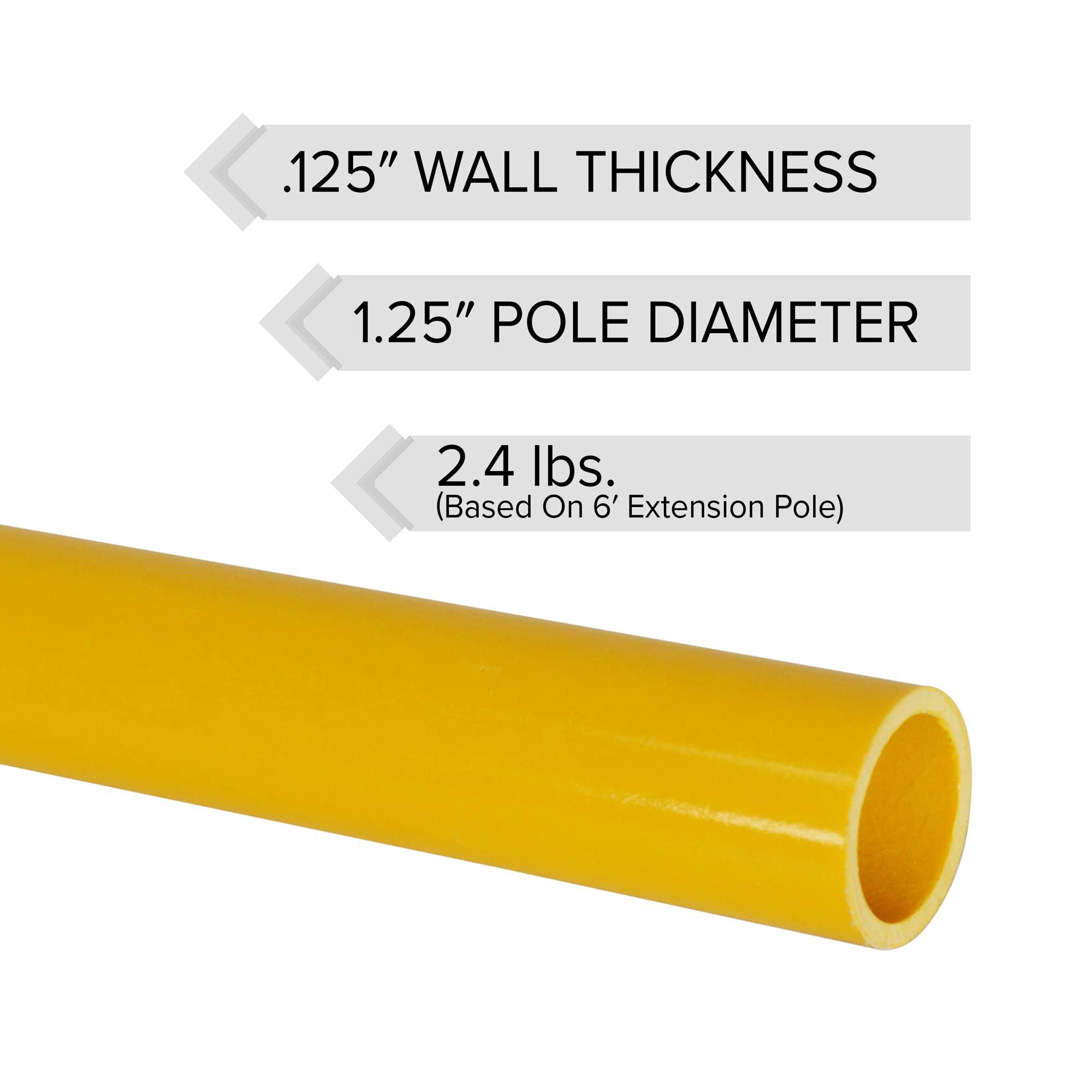Jameson Jameson FG-6F Professional Hollow Core Base Poles, 6' Yellow