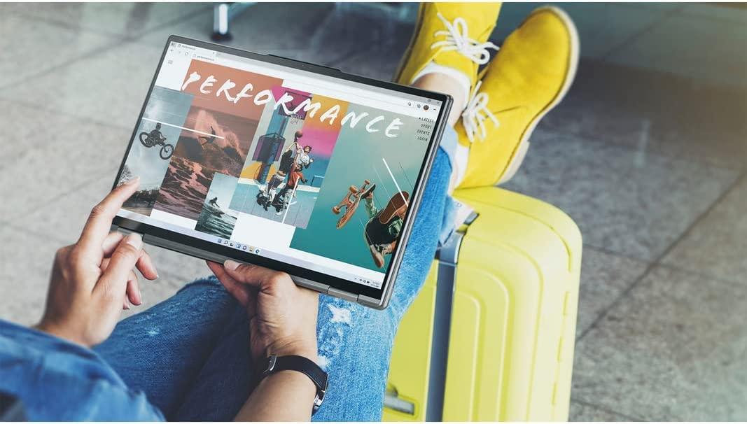 Lenovo Lenovo Yoga 7i 2-in-1 360 16" 2.5K Touchscreen Laptop, Intel Evo Platform Core i5 1240P, 8GB RAM, 512GB PCIe SSD, Intel Iris Xe Graphics, Backlit Keyboard, Win 11, Storm Grey, 32GB USB Card