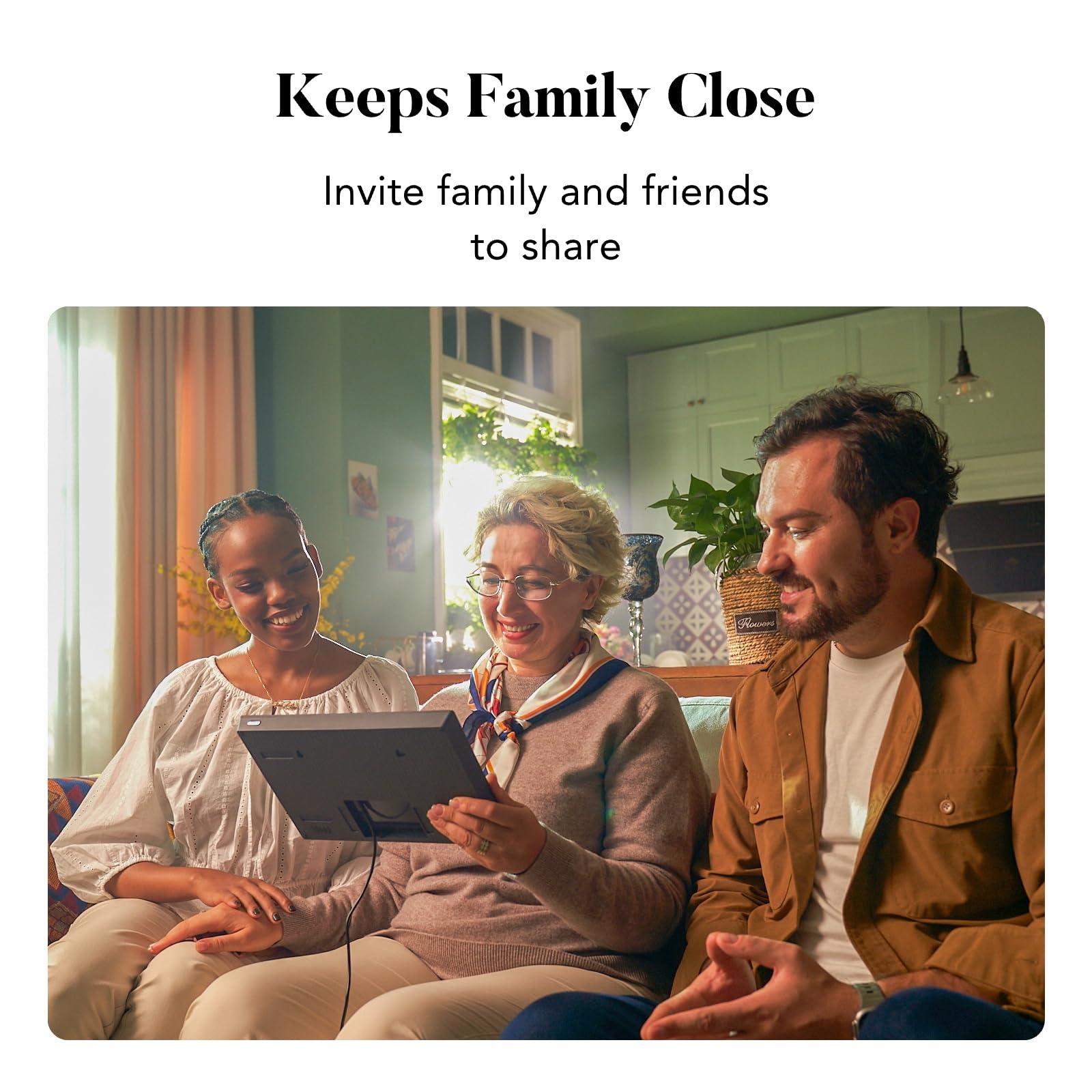 pexar pexar by Lexar Digital Picture Frame, 2K Resolution Ultimate Clarity, 11\'\' Anti-Glare Touch Screen Stunning Under Lighting, WiFi Photo Frame 32GB for Home Decor, Gifting, Share Photos/Videos via APP