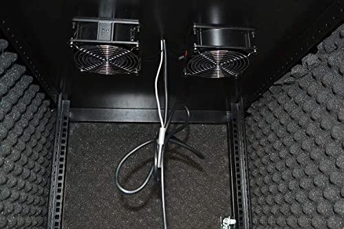 Sysracks Soundproof Server Rack Quiet - Acoustic Sound Proof Server Cabinet - Up to 36% Noise Reduction - Locking Server Enclosure - Silent Networking Cabinet - Noise Sound Dampening Box (12U)