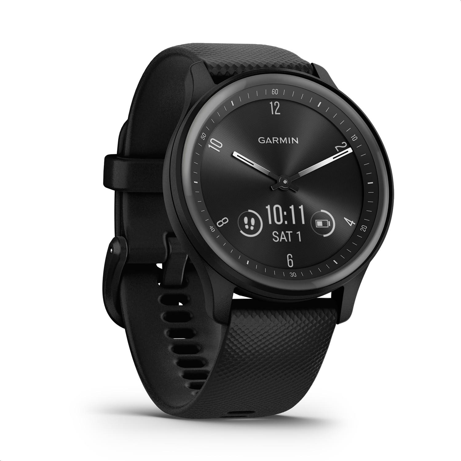 Garmin Garmin vivomove Sport, Hybrid Smartwatch, Health and Wellness Features, Touchscreen, Black