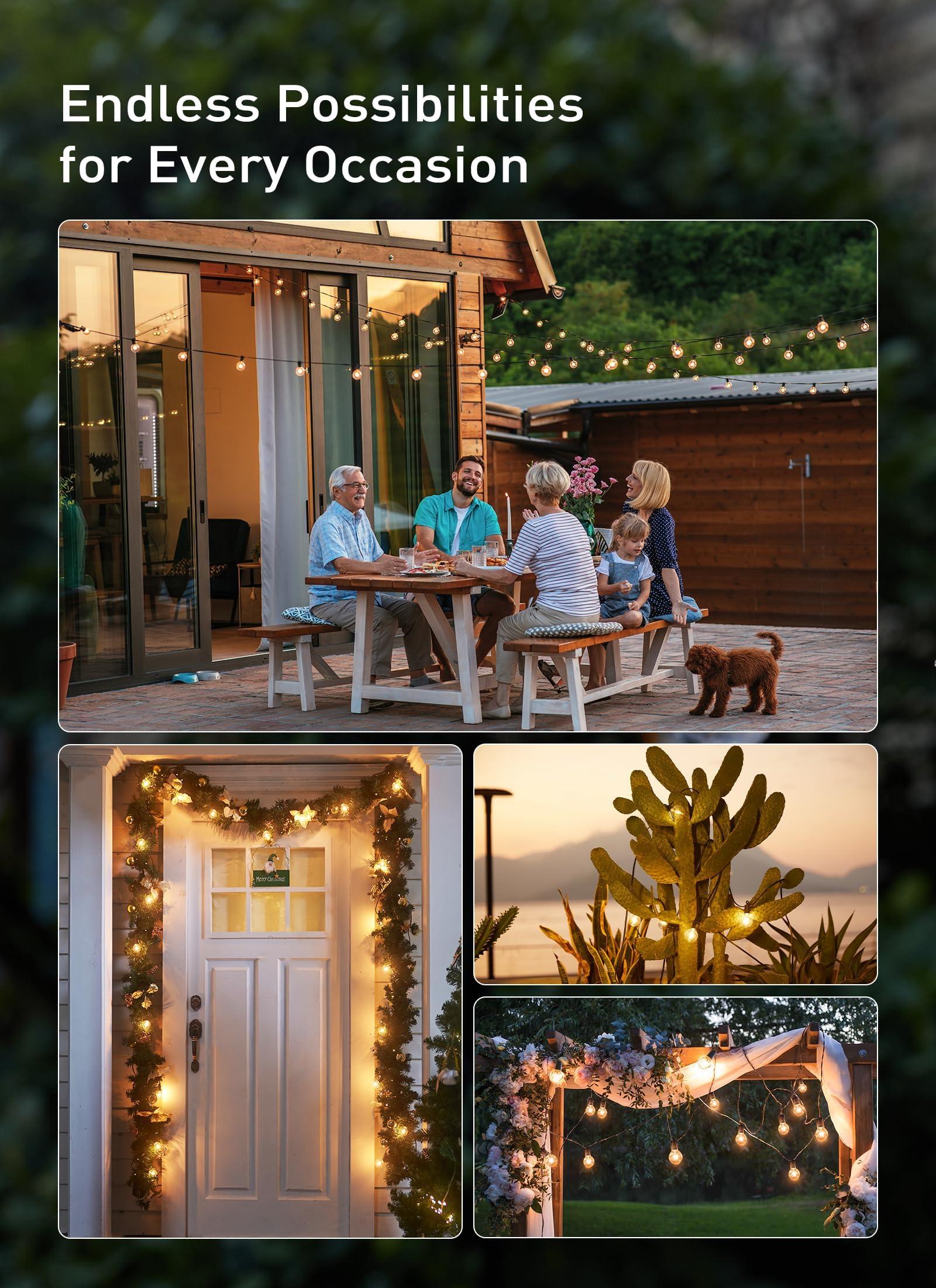 Brightown Brightown G40 Replacement LED Light Bulbs, 25 Pack Clear Globe Bulb fits E12 C7 Candelabra Screw Base Sockets, 1.5 Inch Dimmable Edison Light Bulbs for Indoor Outdoor Patio Decor, Warm White