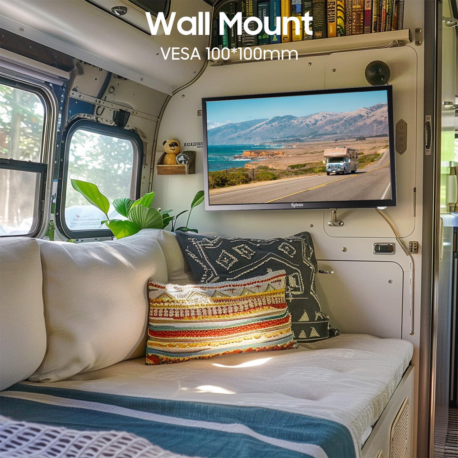 SYLVOX SYLVOX RV TV, 27-Inch 12 Volt Television, Smart Google TV, Full HD 1080P, DVD Built-in, 178 Wide Viewing, HDMI & USB Ports, AC/DC, Wide Voltage Protection, Trailer Seies