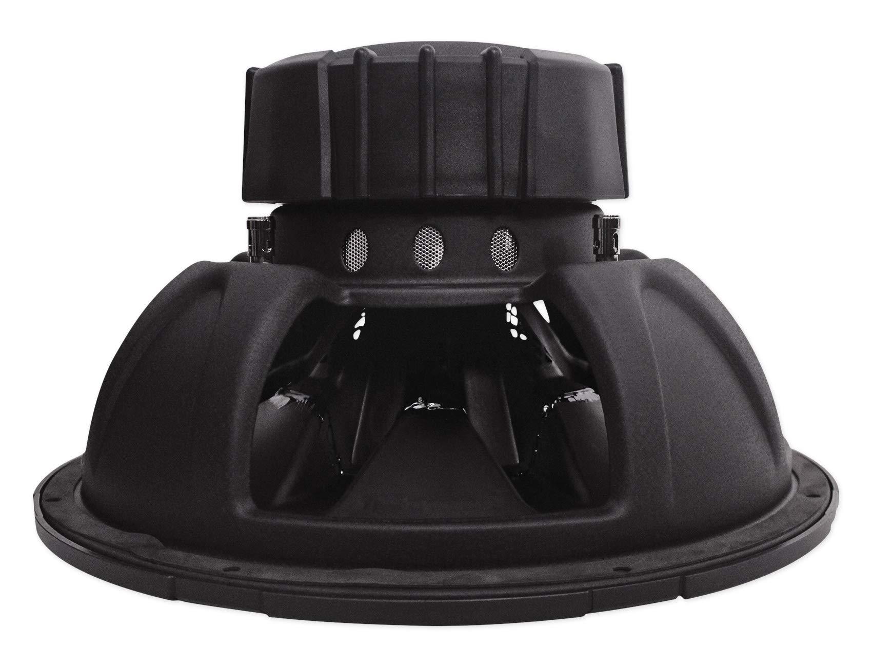 KICKER KICKER (2) 43CVR152 COMPVR 11000W DVC 2-Ohm Car Subwoofer Bundle with Dual Sub Box Enclosure Installation Kit and Rockville RD15 Dual 15 2.1 cu.ft. 3/4" MDF Sealed Car Sub Enclosure Box