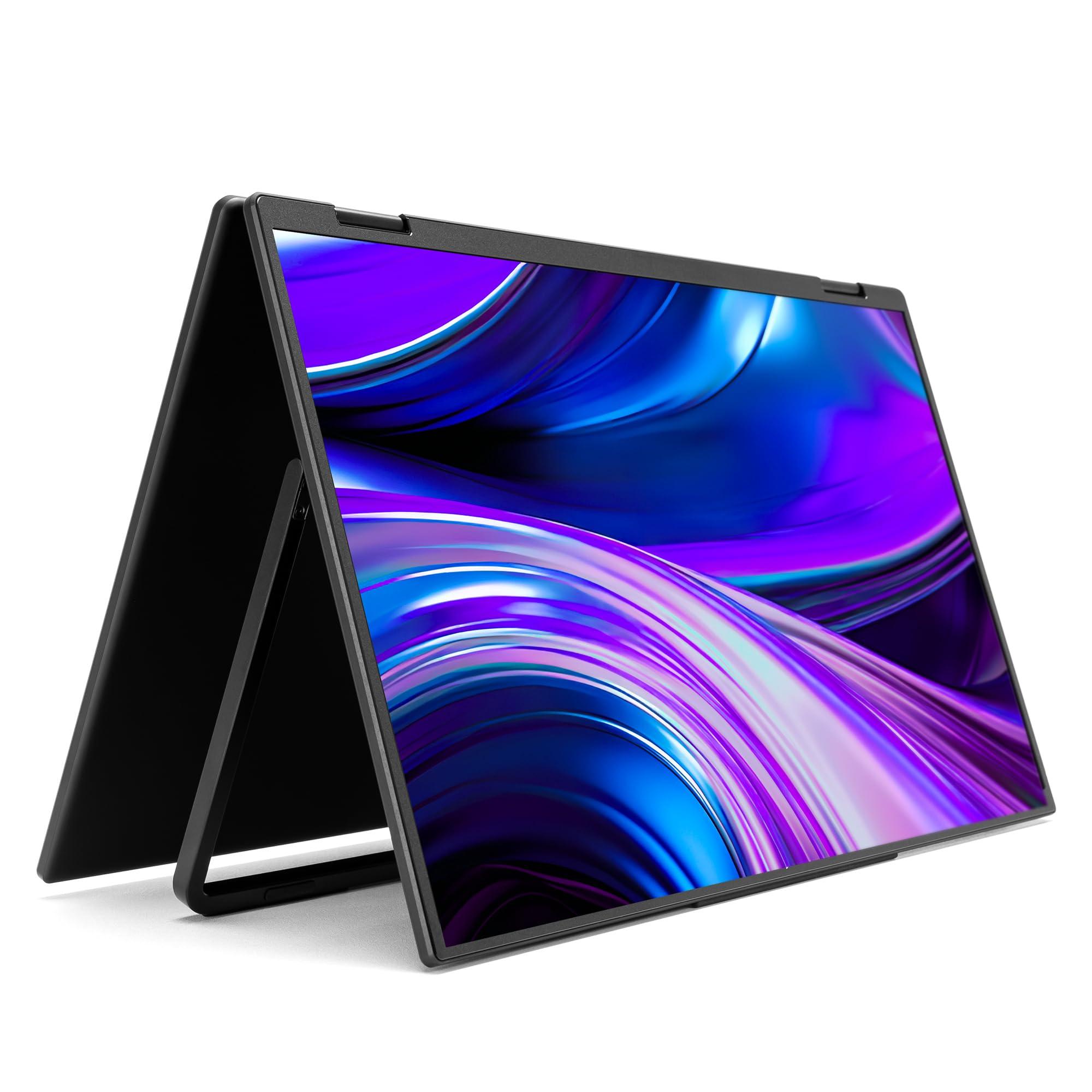 SideTrak SideTrak Solo Book 15.6" Foldable Dual Screen Portable Monitor with Protective Sleeve | Stacked FHD Laptop Screen Extender, 360 Rotation, USB-C & HDMI, Mac, PC, Chromebook Compatible