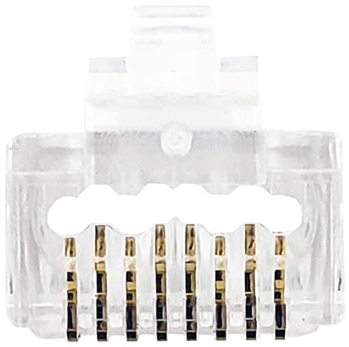 Ideal Industries IDEAL Electrical 85-385 Unshielded Feed-Thru Modular Plug, Cable Connector for CAT6A/6 Unshielded Cables, 50 Connectors